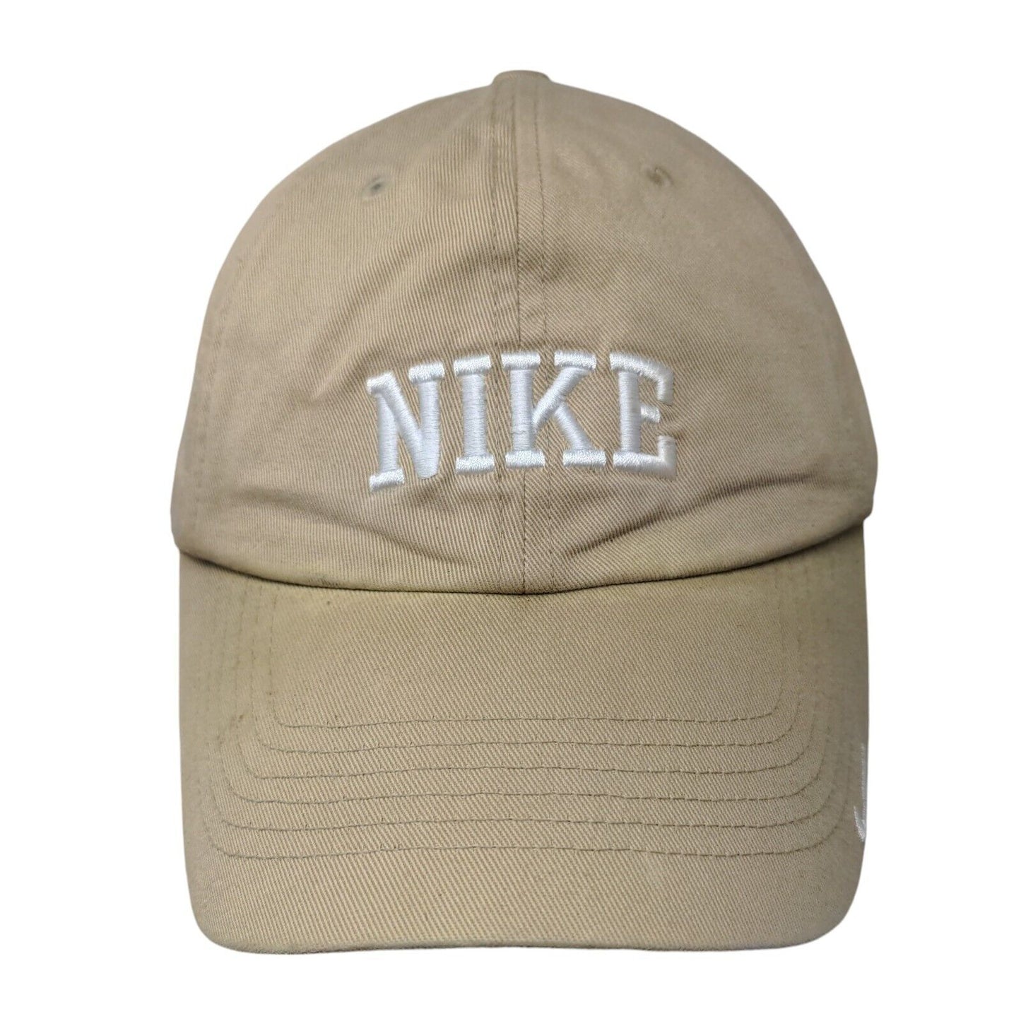Nike Slideback Hat Tan OSFA Embroidered Adjustable 6 Panel Vent Holes