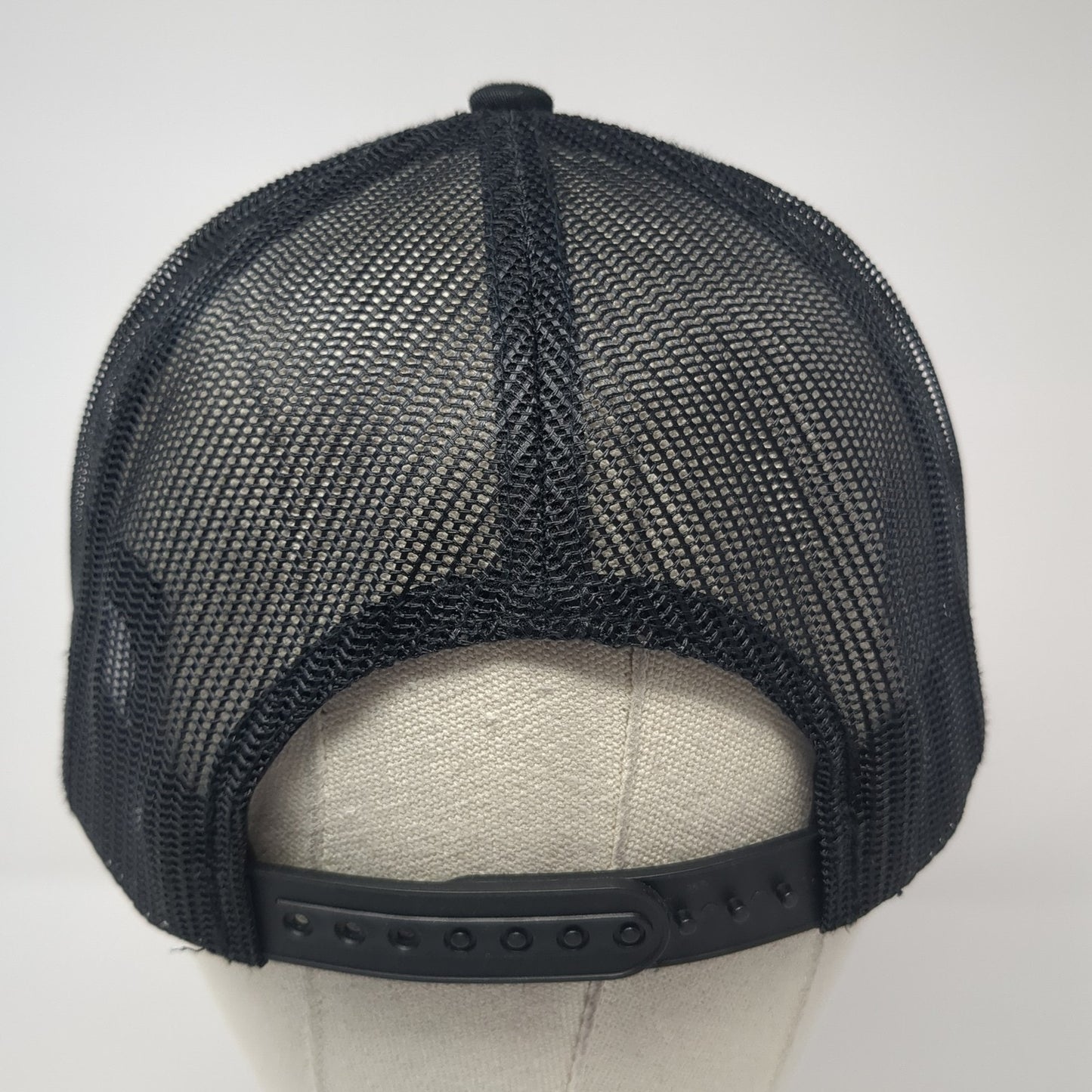 208 Properties Snapback Trucker Hat Black OS Adjustable Mesh Back Sport-Tek
