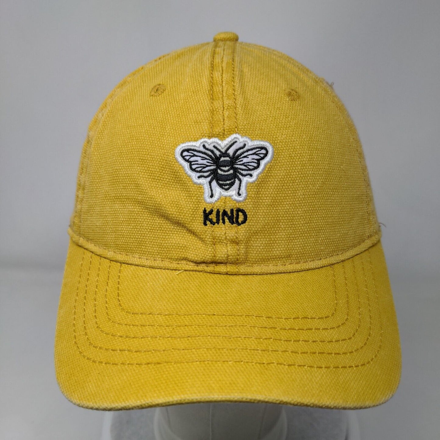 Bee Kind Bumblebee Slideback Hat Gold Yellow OSFM Adjustable Embroidered 6 Panel