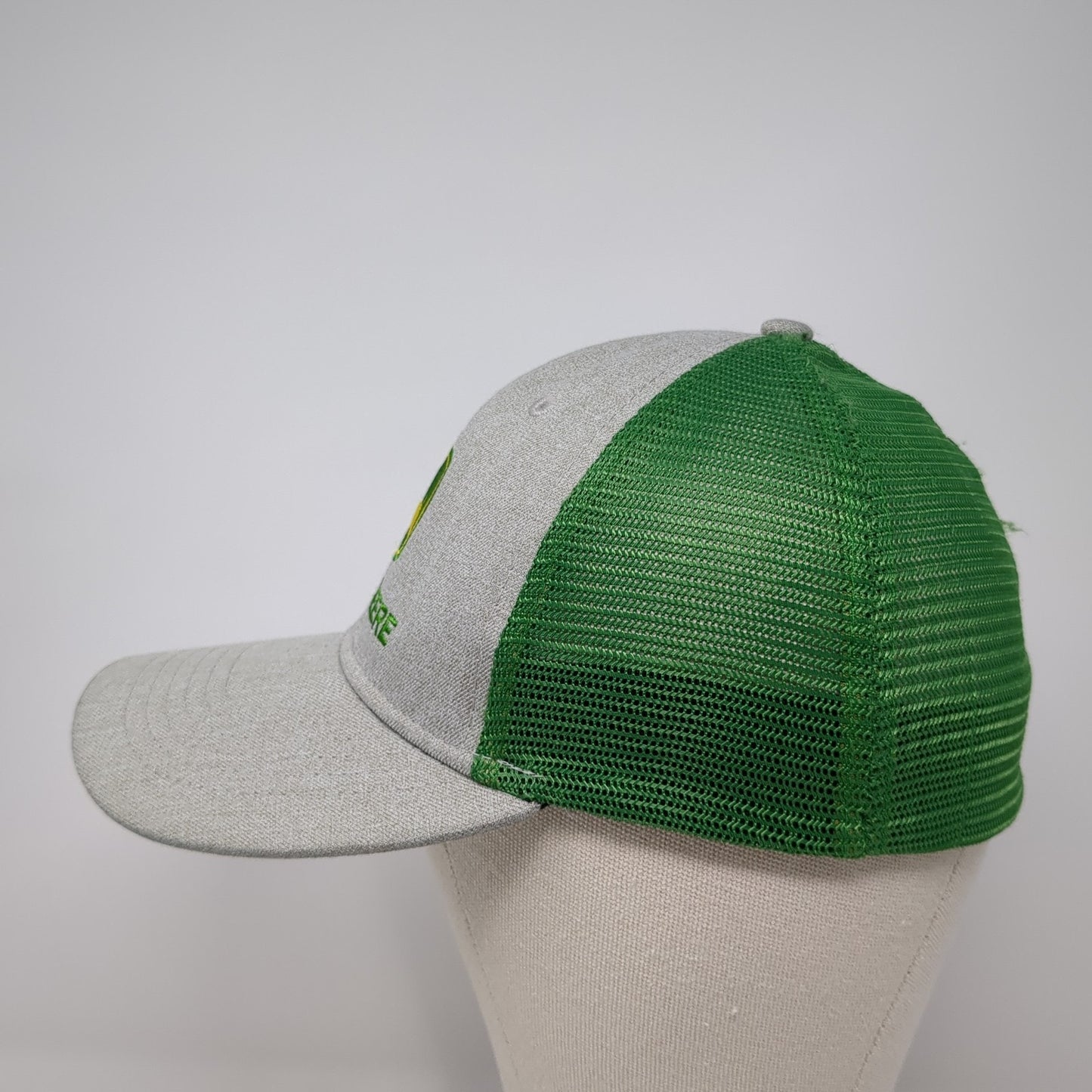 John Deere Logo Fitted Mesh Back Trucker Hat Multi One Size Colorblock