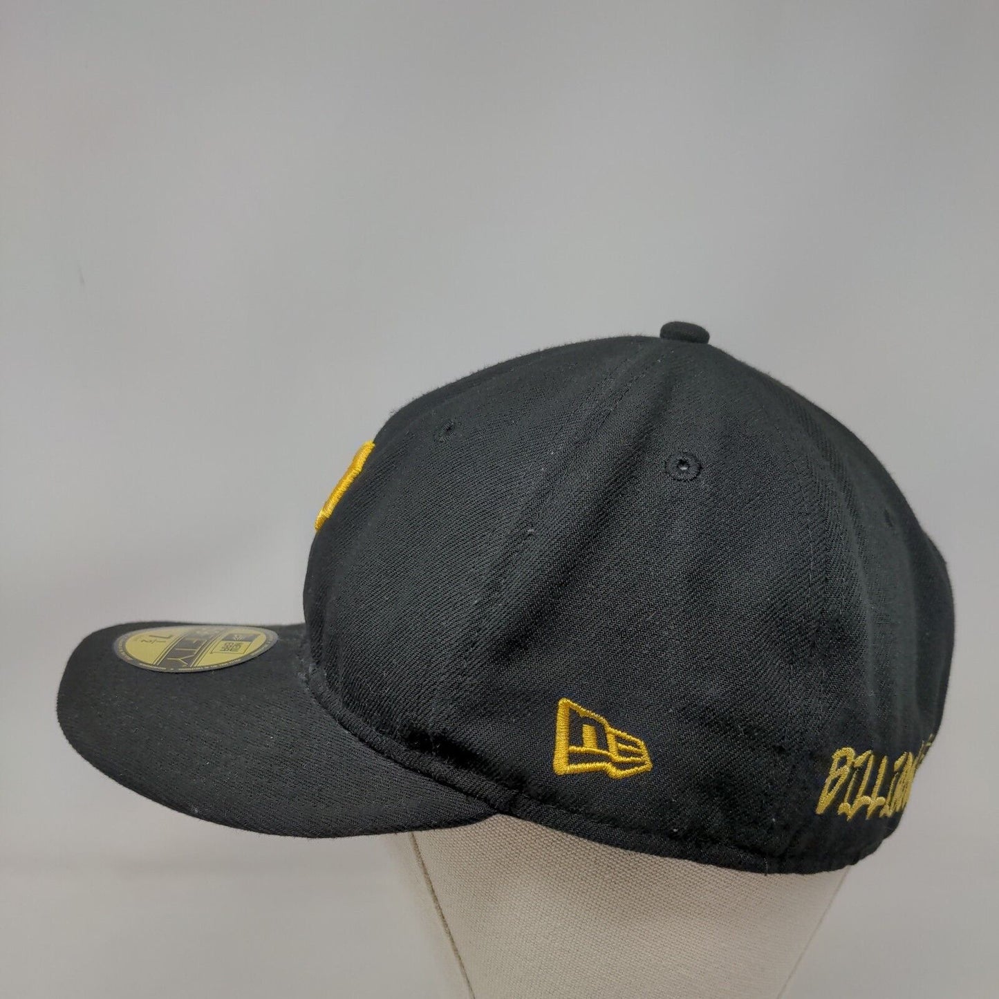 Pittsburgh Pirates Fitted Hat Black Size 7 1/2 Embroidered New Era 59Fifty MLB