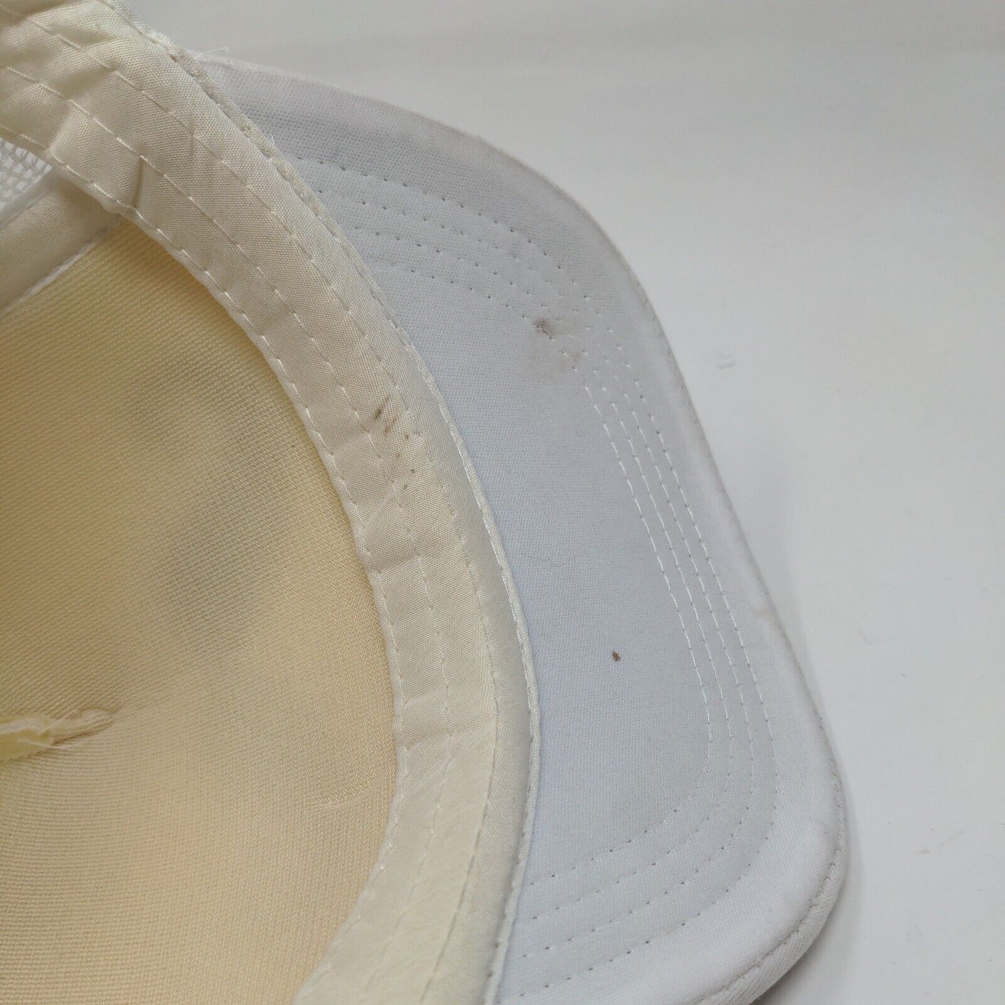 Mustache Snapback Mesh Back Trucker Hat Cream OSFA Adjustable