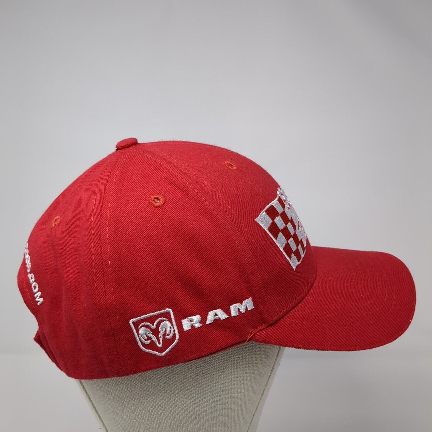 Steve's Hometown Dealership Ford Ram Strapback Hat Red OS Adjustable 360 Apparel