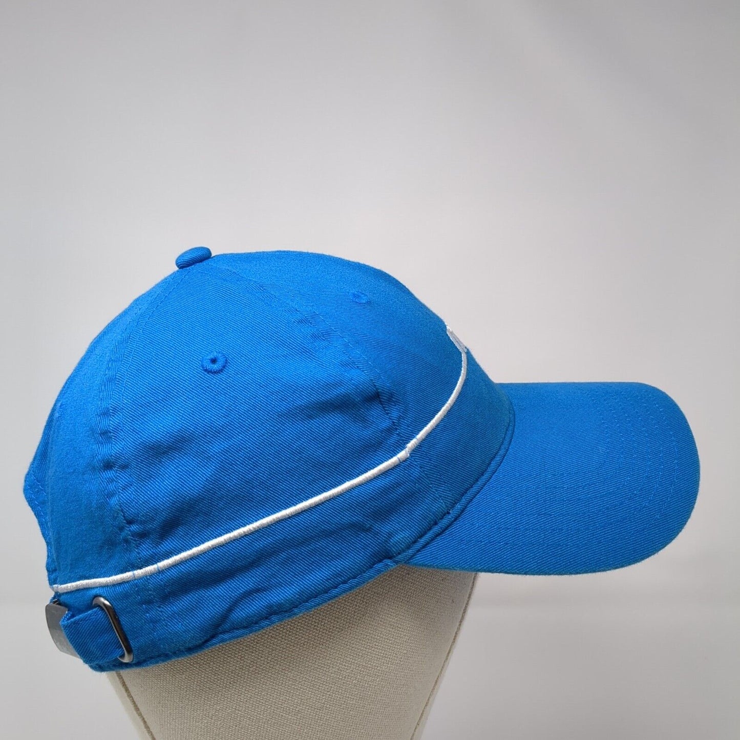 Metro Slideback Hat Blue One Size Adjustable Embroidered Vent Holes