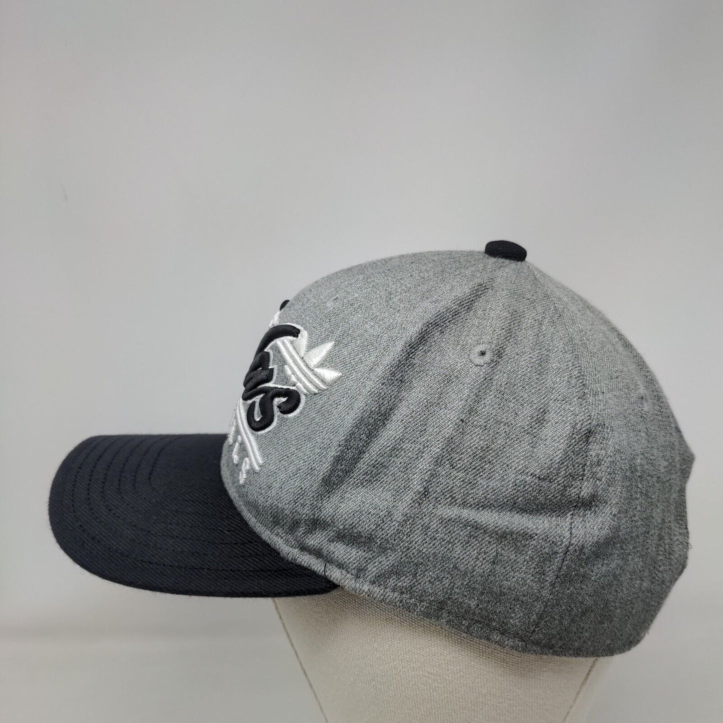 Adidas Originals Snapback Hat Gray One Size Embroidered Colorblock