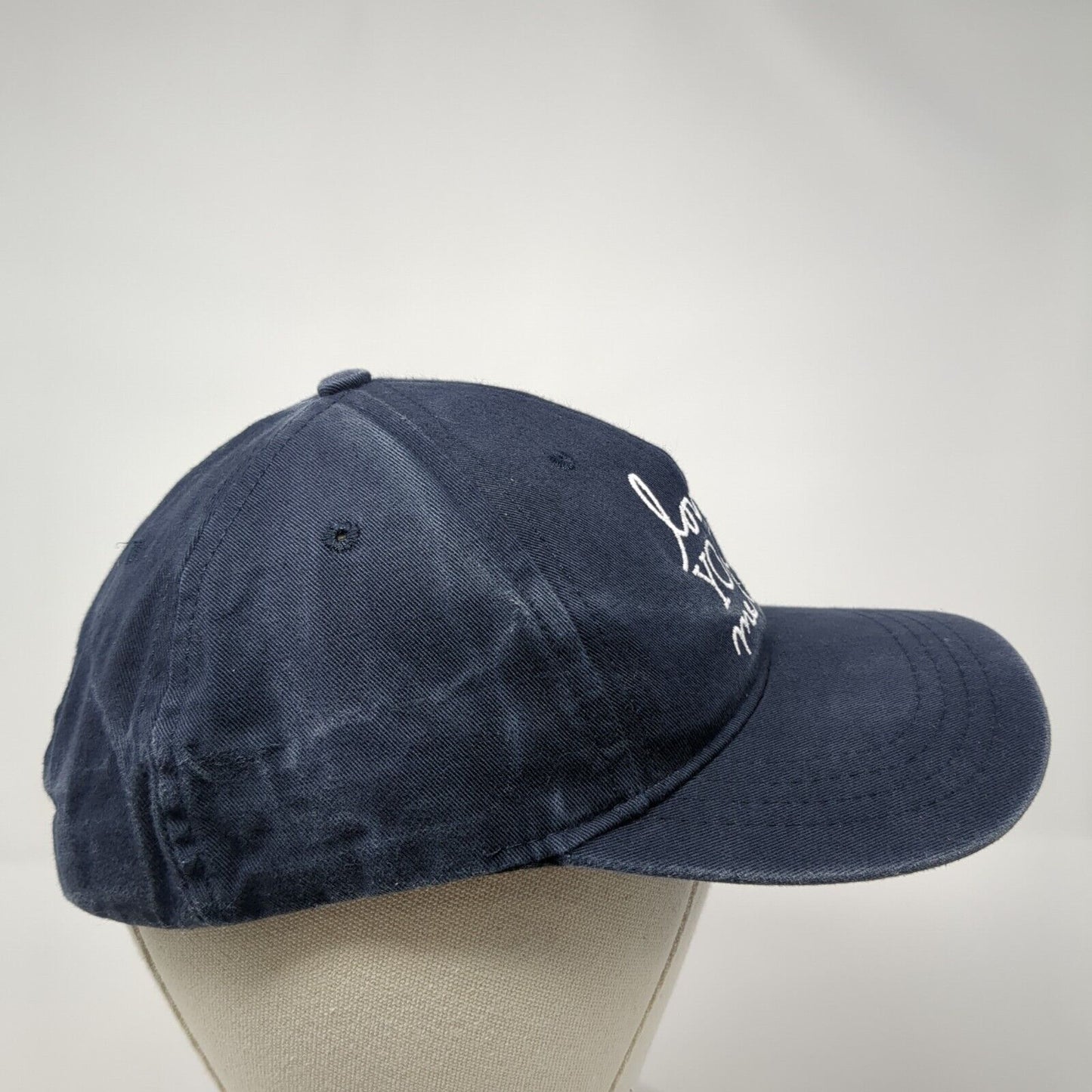 Love Your Melon Slideback Hat Blue One Size Adjustable Embroidered