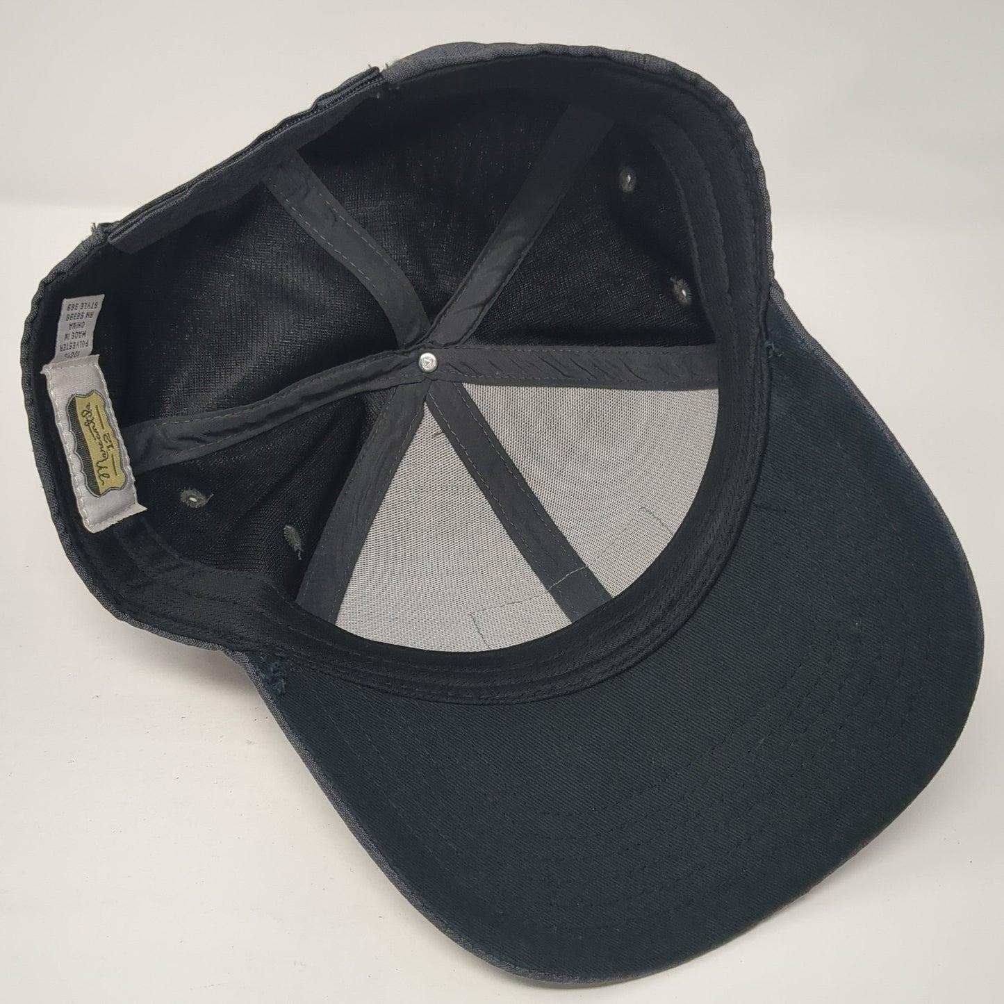 Happy Place Patch Strapback Hat Gray One Size Adjustable Mercantile 12
