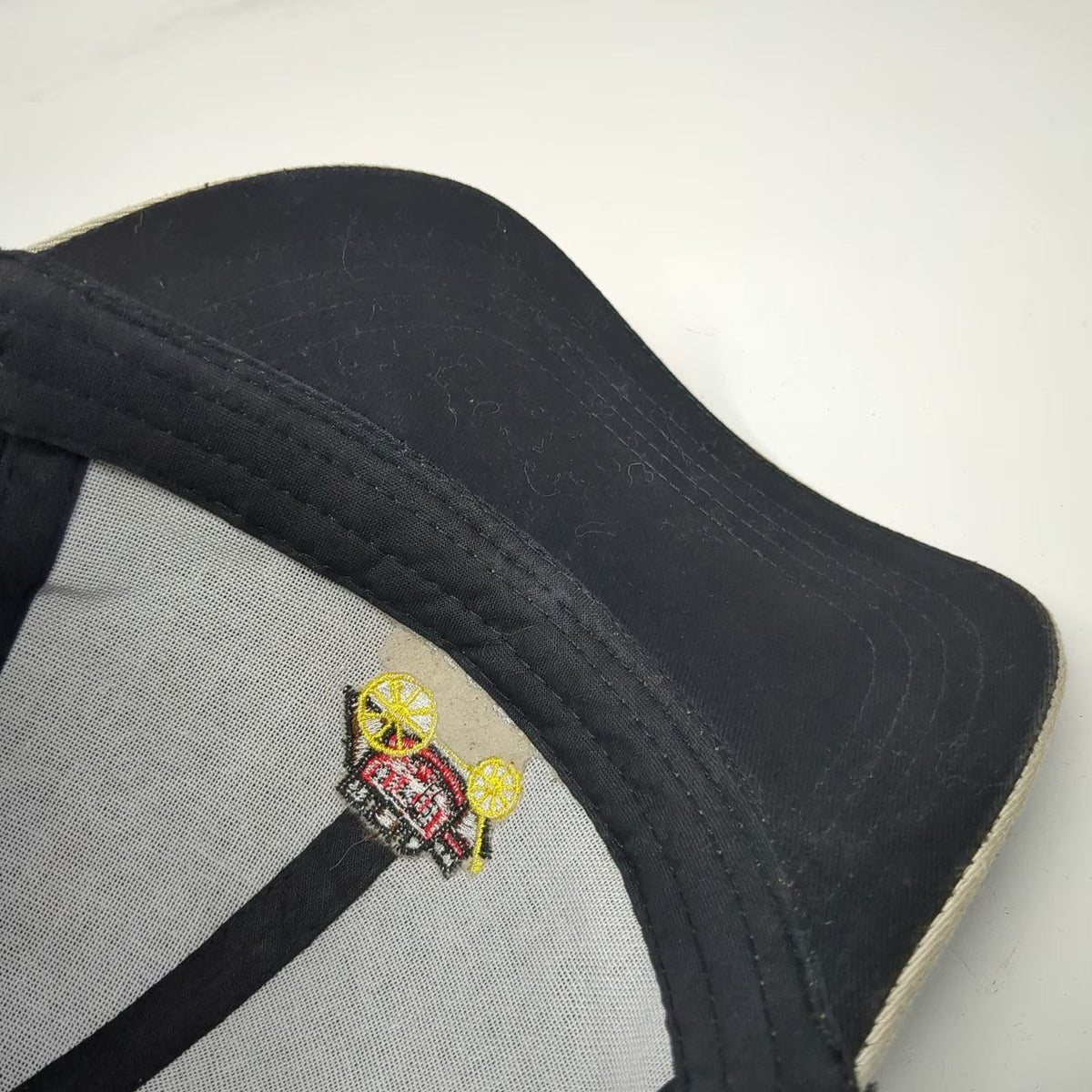 Baseball Cap Black One Size Wells Fargo Stagecoach Hat Beige Piping Eyelets