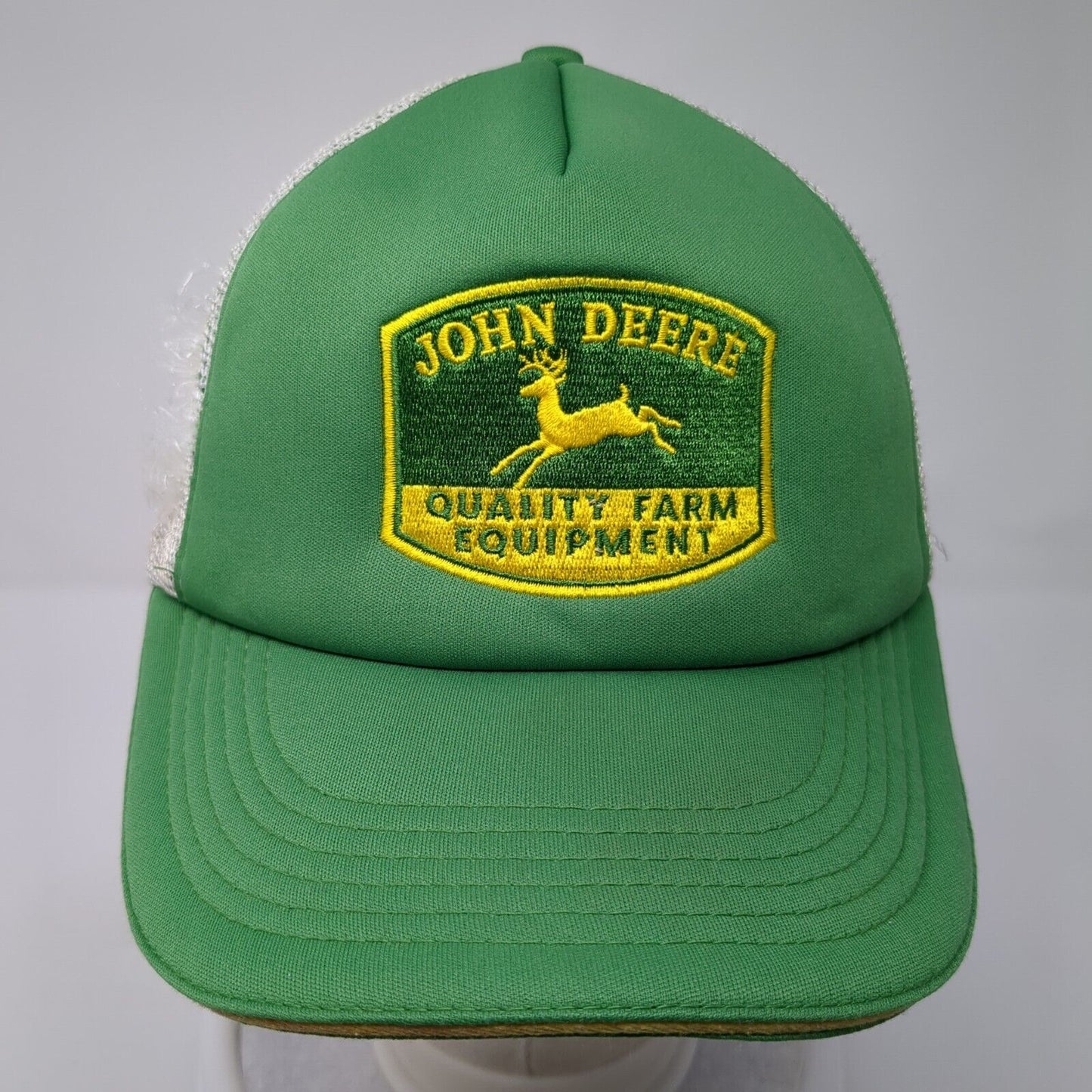 John Deere Quality Farm Equipment Snapback Trucker Hat Green One Size