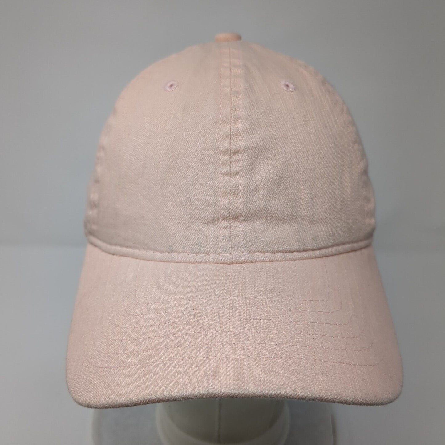 Unbranded Slideback Hat Pink One Size Adjustable Vented Holes 6 Panel Blank