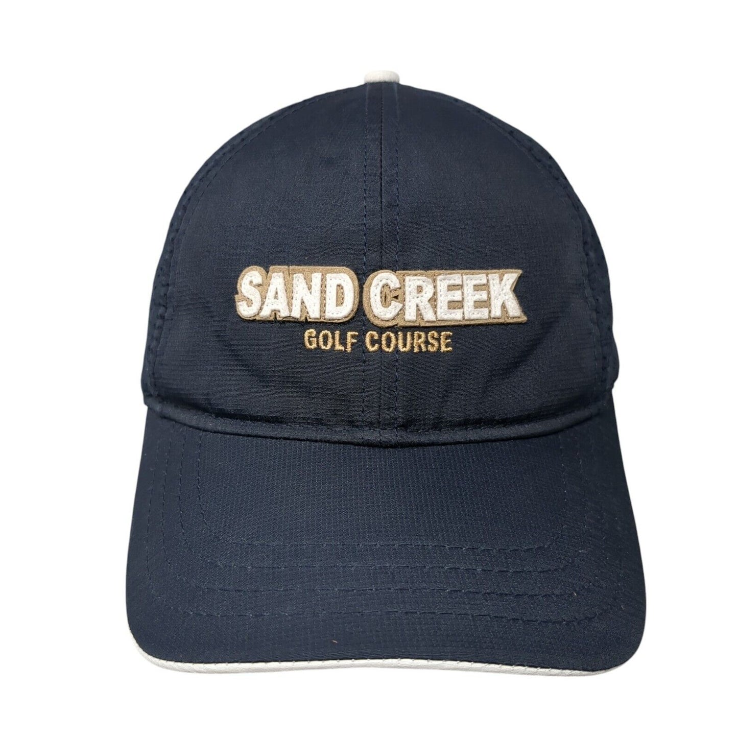 Sand Creek Golf Course Strapback Hat Blue One Size Adjustable American Dry Goods