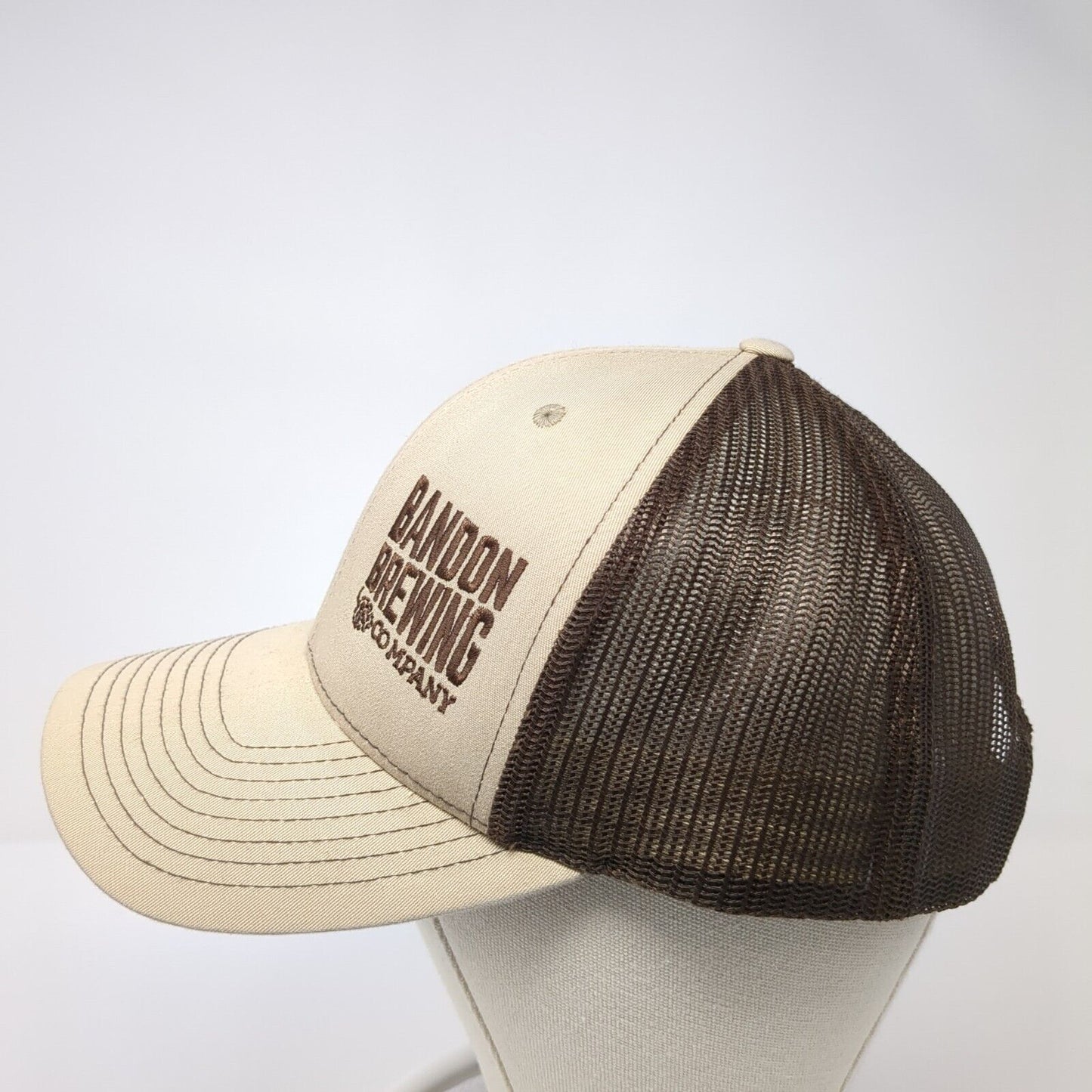Bandon Brewing Company Snapback Trucker Hat Brown One Size Mesh Back