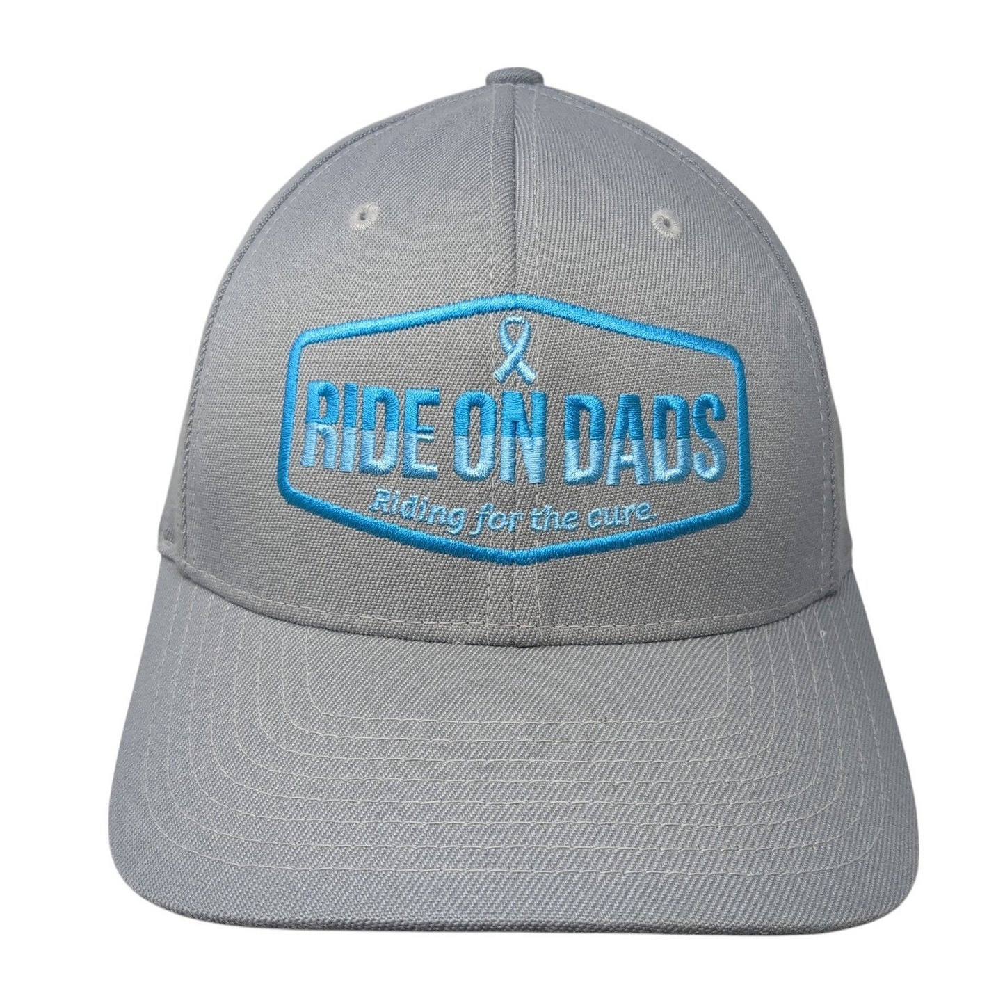 Ride On Dads Riding For The Cure Fitted Baseball Cap Gray XL Pro585 Richardson