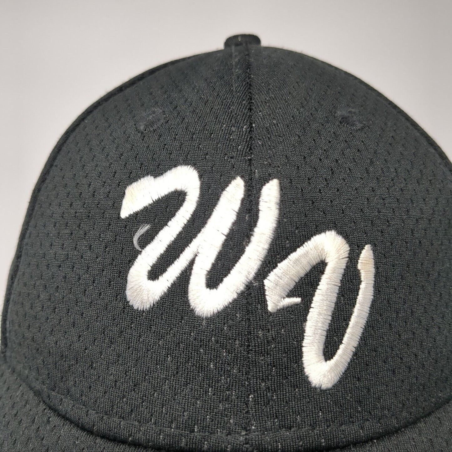 WV Youth Strapback Hat Black One Size Adjustable Embroidered Augusta Sportswear