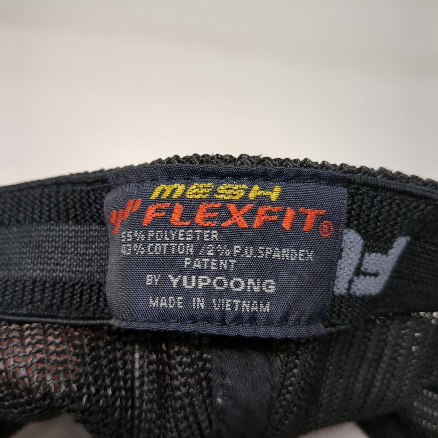 Animal Fitted Mesh Back Trucker Hat Black OSFA Solid Flexfit Yupoong