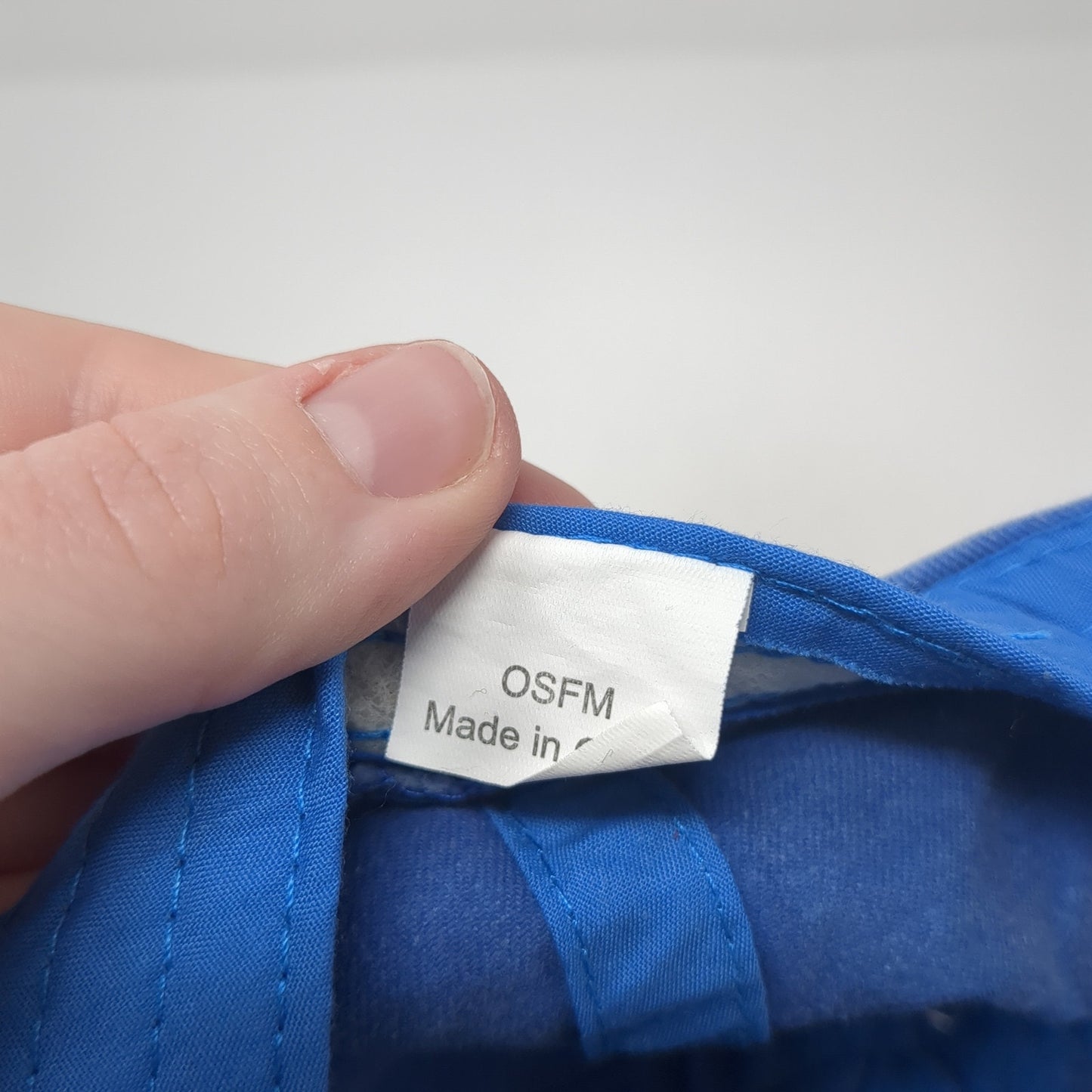 Unbranded Strapback Baseball Cap Blue One Size Adjustable Vented Holes Blank