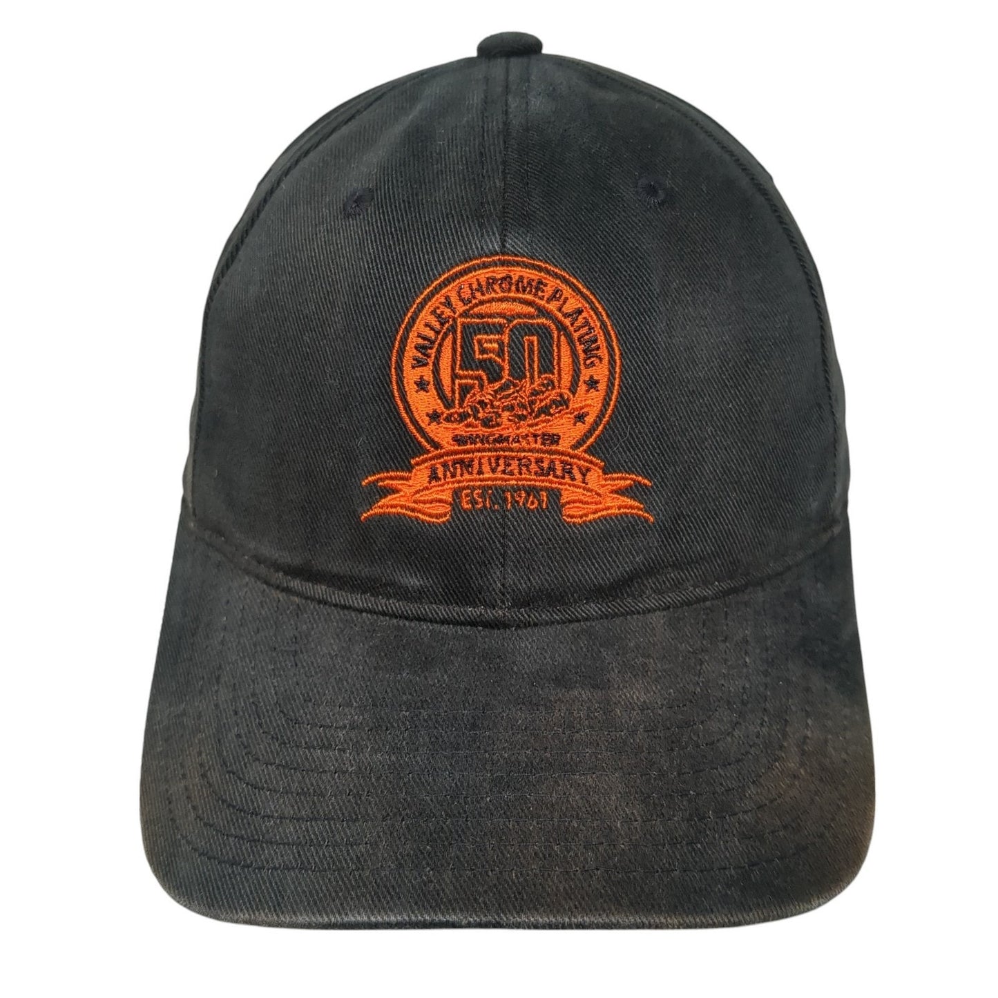 Valley Chrome Plating Anniversary Strapback Hat Black One Size Yupoong