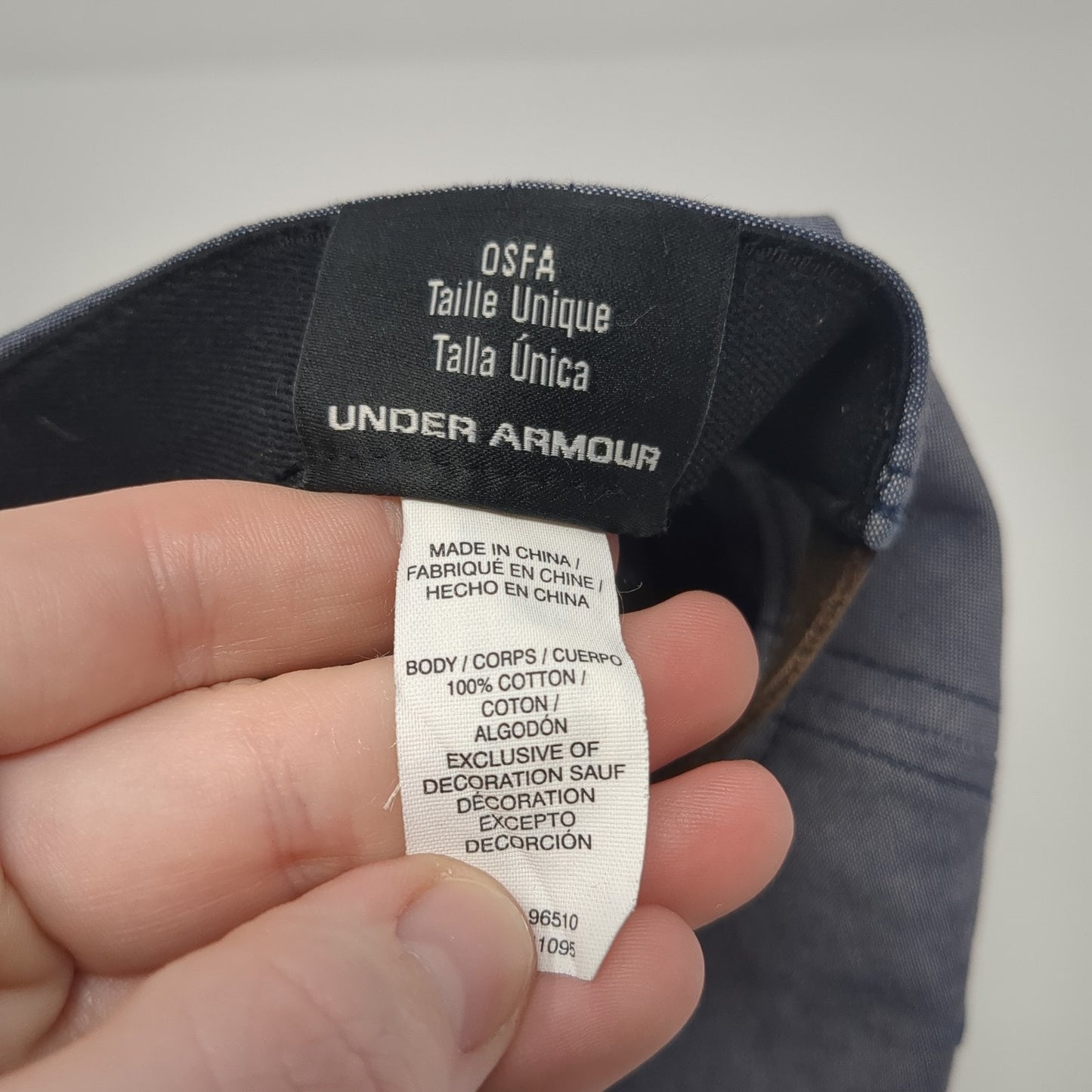 Under Armour Golf Slideback Hat Blue One Size Embroidered Leather Strap