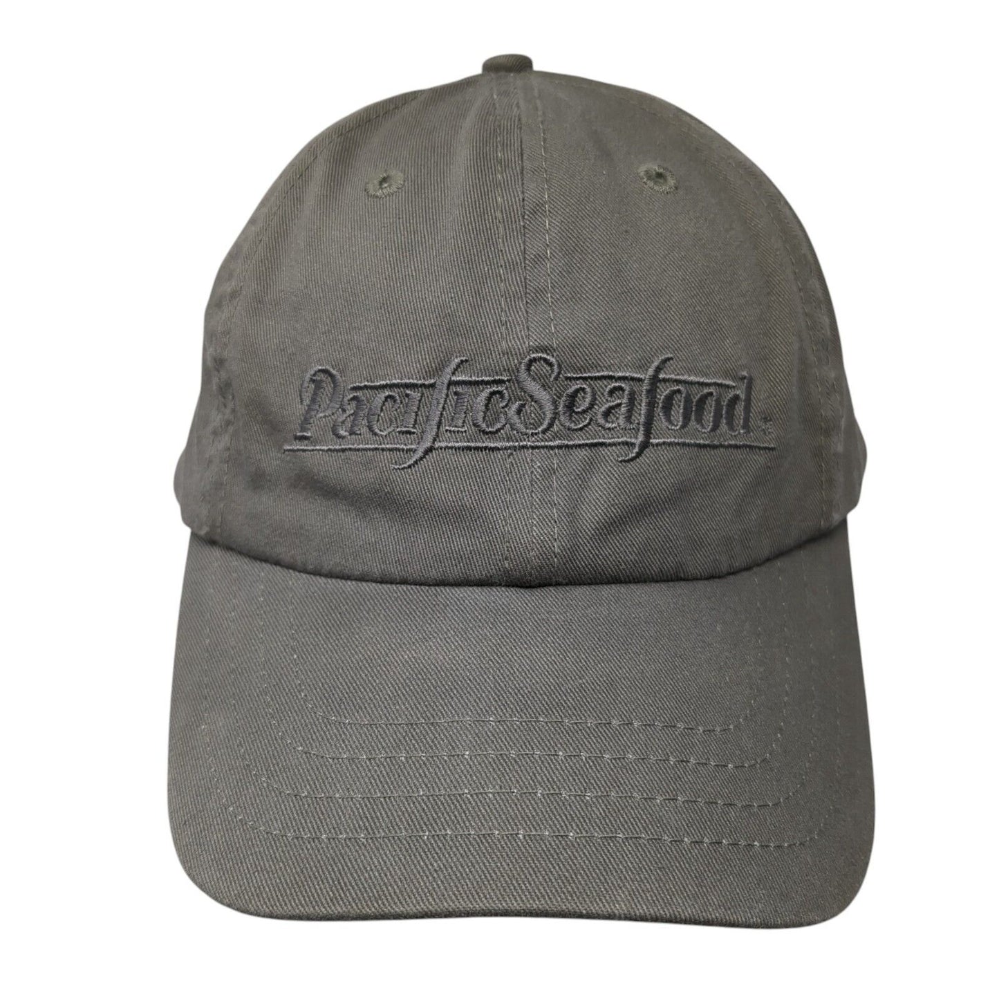 Pacific Seafood Slideback Hat Gray One Size Adjustable Embroidered