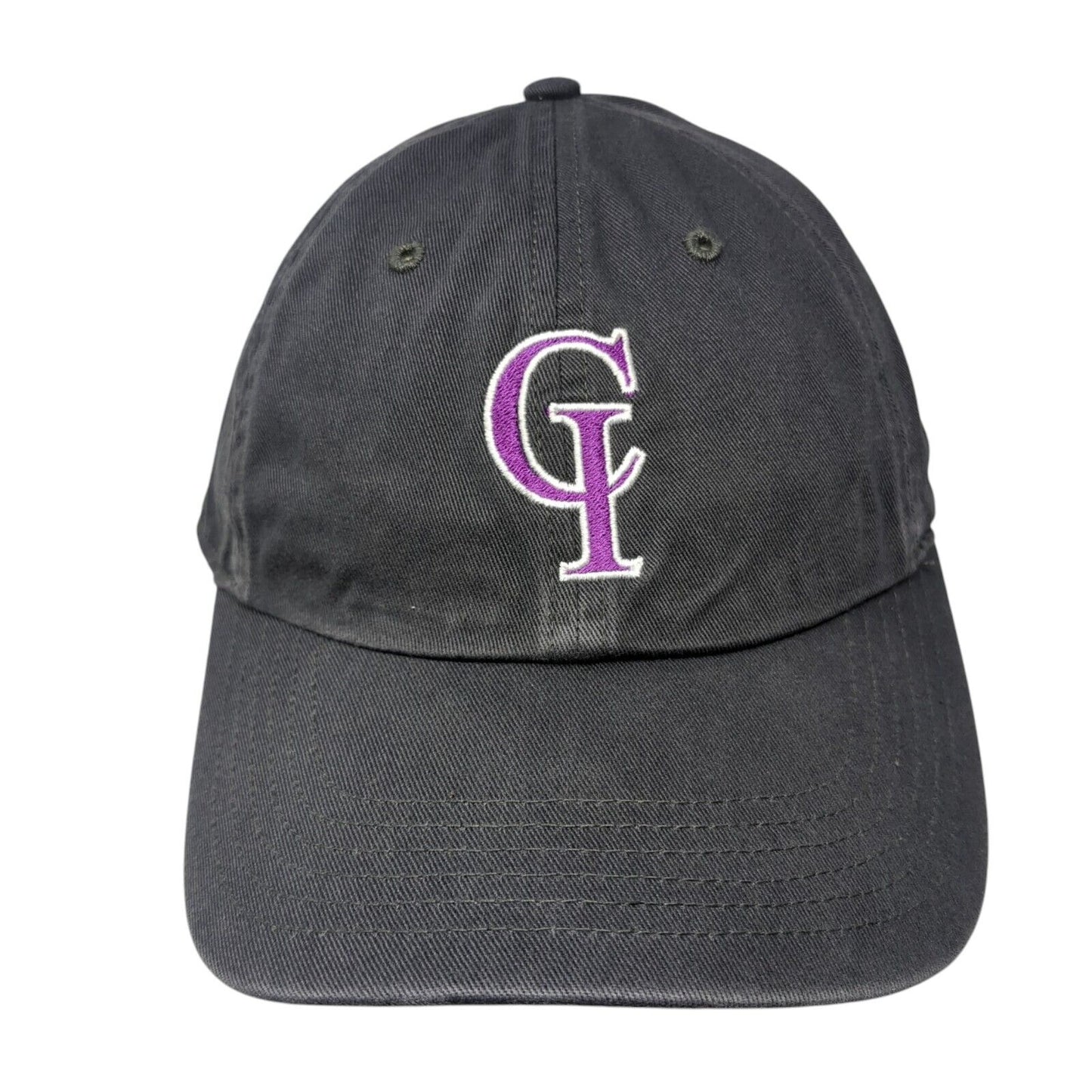 Letter CI Slideback Hat Gray M/L Adjustable Solid 6 Panel Richardson