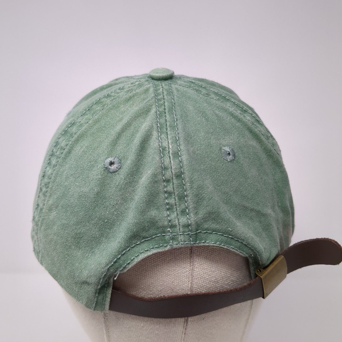 Day Off Slideback Hat Sage Green One Size Adjustable Leather Strap
