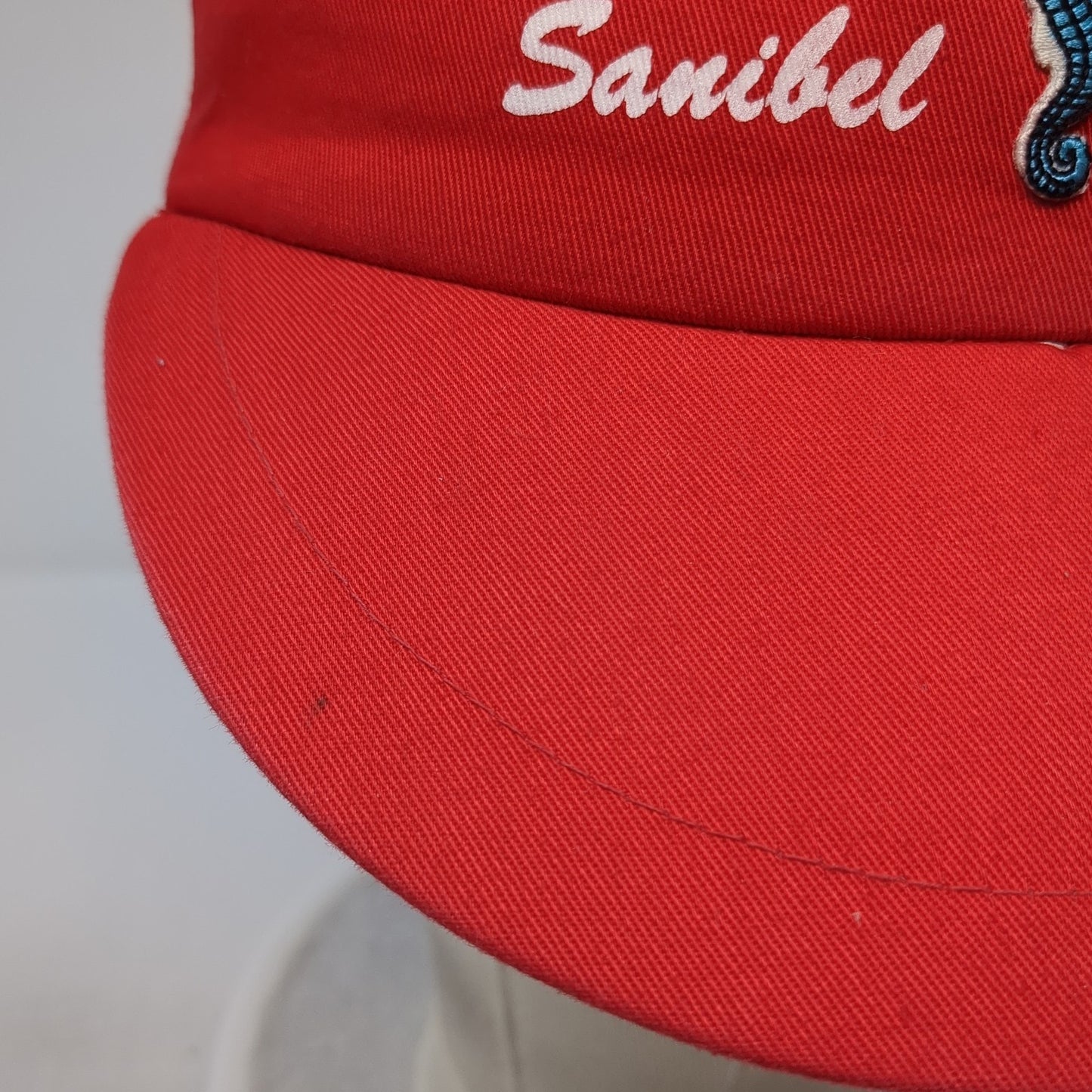 Sanibel Island Slideback Sun Visor Hat Red One Size Adjustable Outdoor