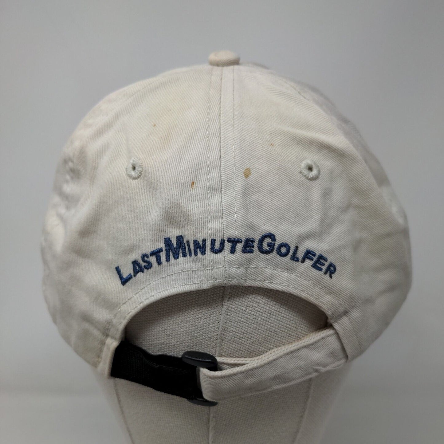 Last Minute Golfer Slideback Hat Tan One Size Adjustable Embroidered 6 Panel