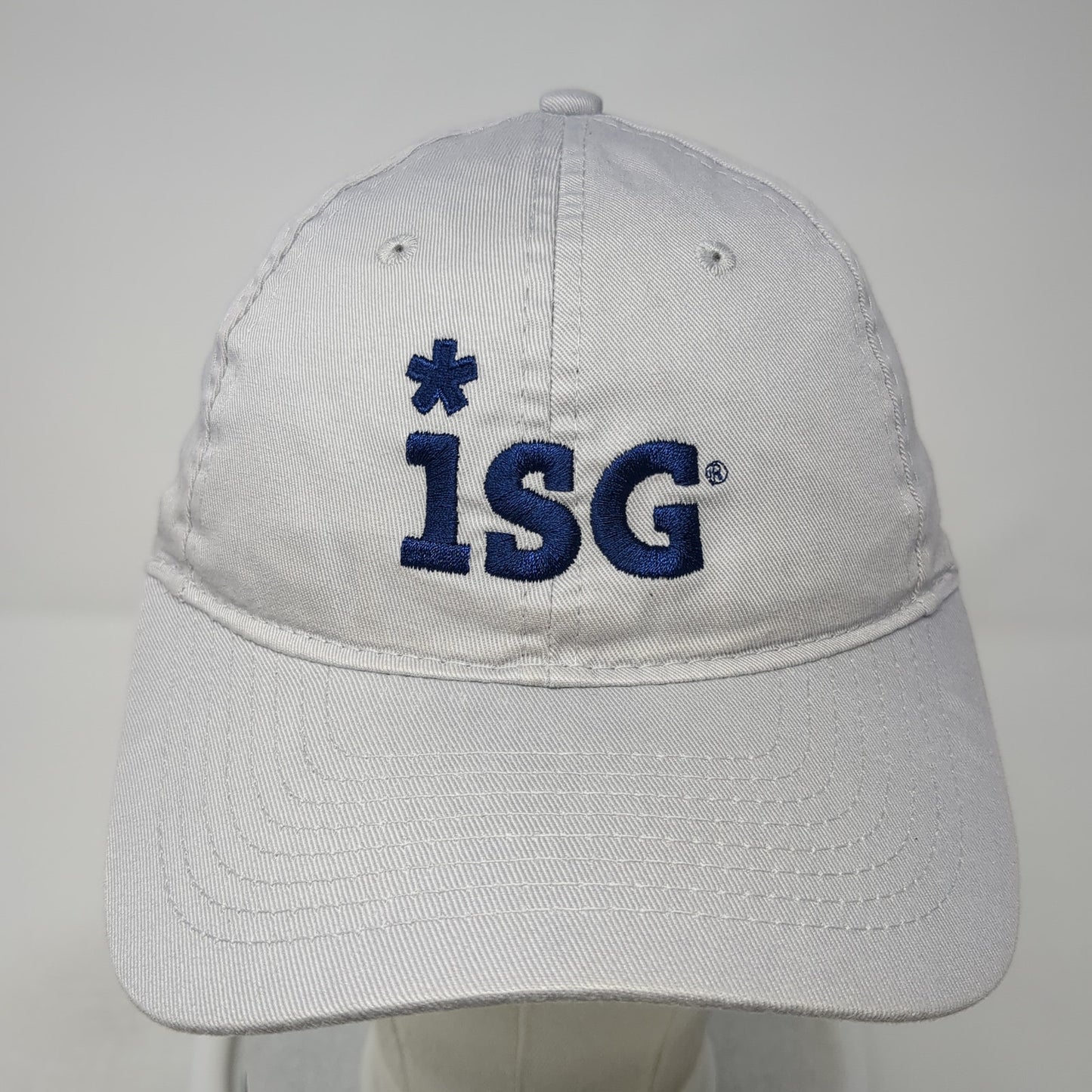 ISG Strapback Baseball Cap Gray One Size Adjustable Embroidered Port & Company