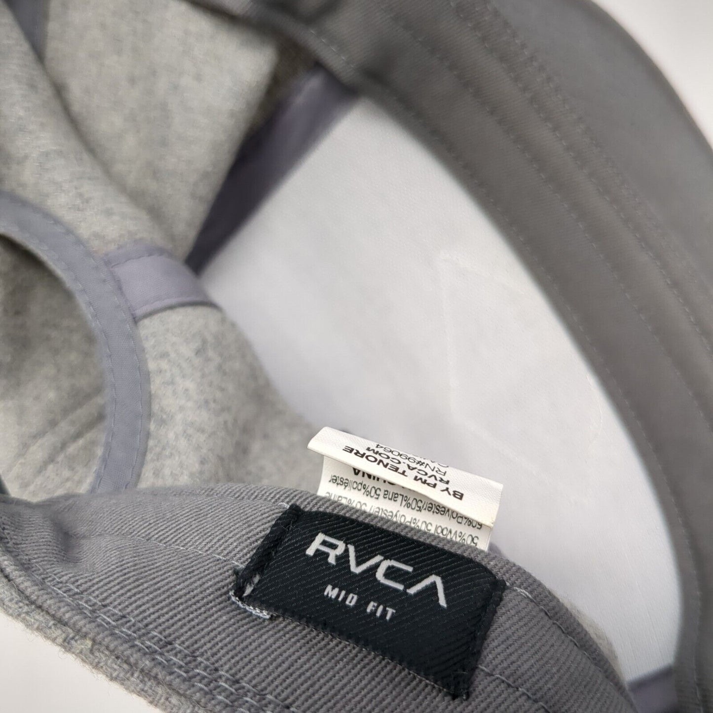 RVCA The Balance Of Opposites Patch Snapback Hat Gray One Size Mid Fit