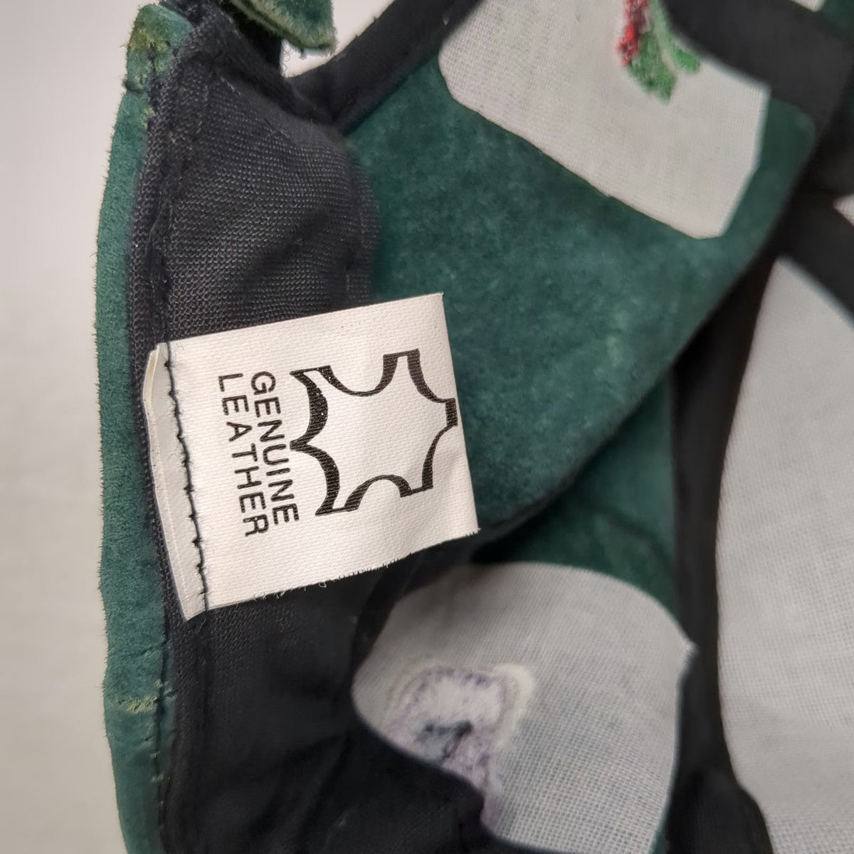 Perth Western Australia Green Baseball Cap One Size Leather Suede Hat Koala Swan