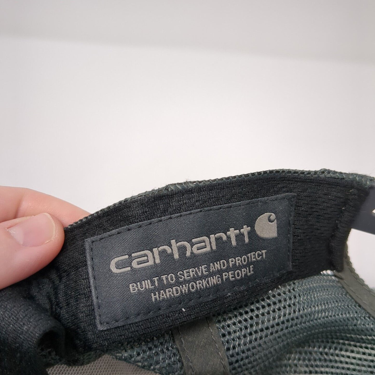 Carhartt Snapback Mesh Back Trucker Hat Black One Size Adjustable