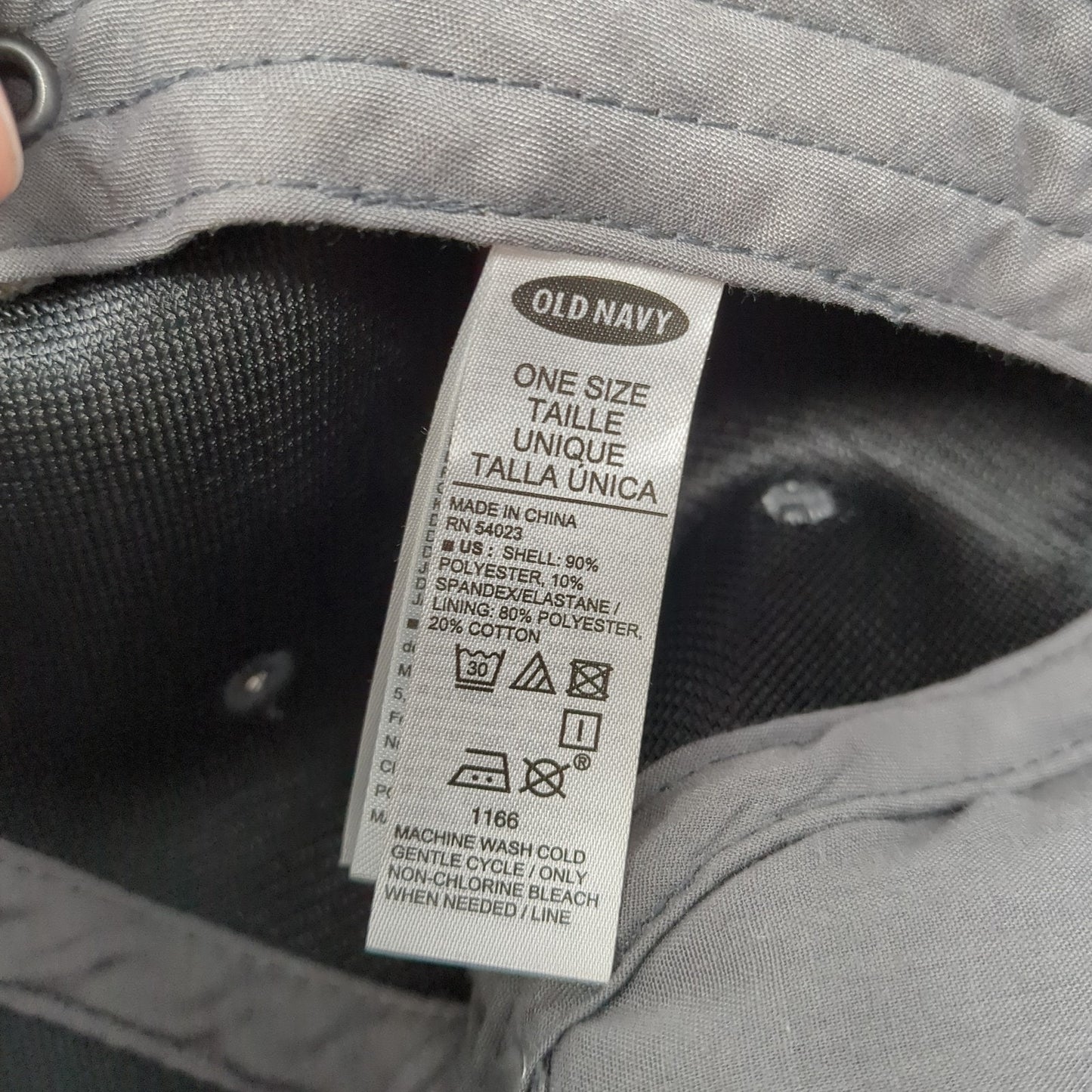 Old Navy Slideback Hat Gray One Size Adjustable Solid Vent Holes Blank