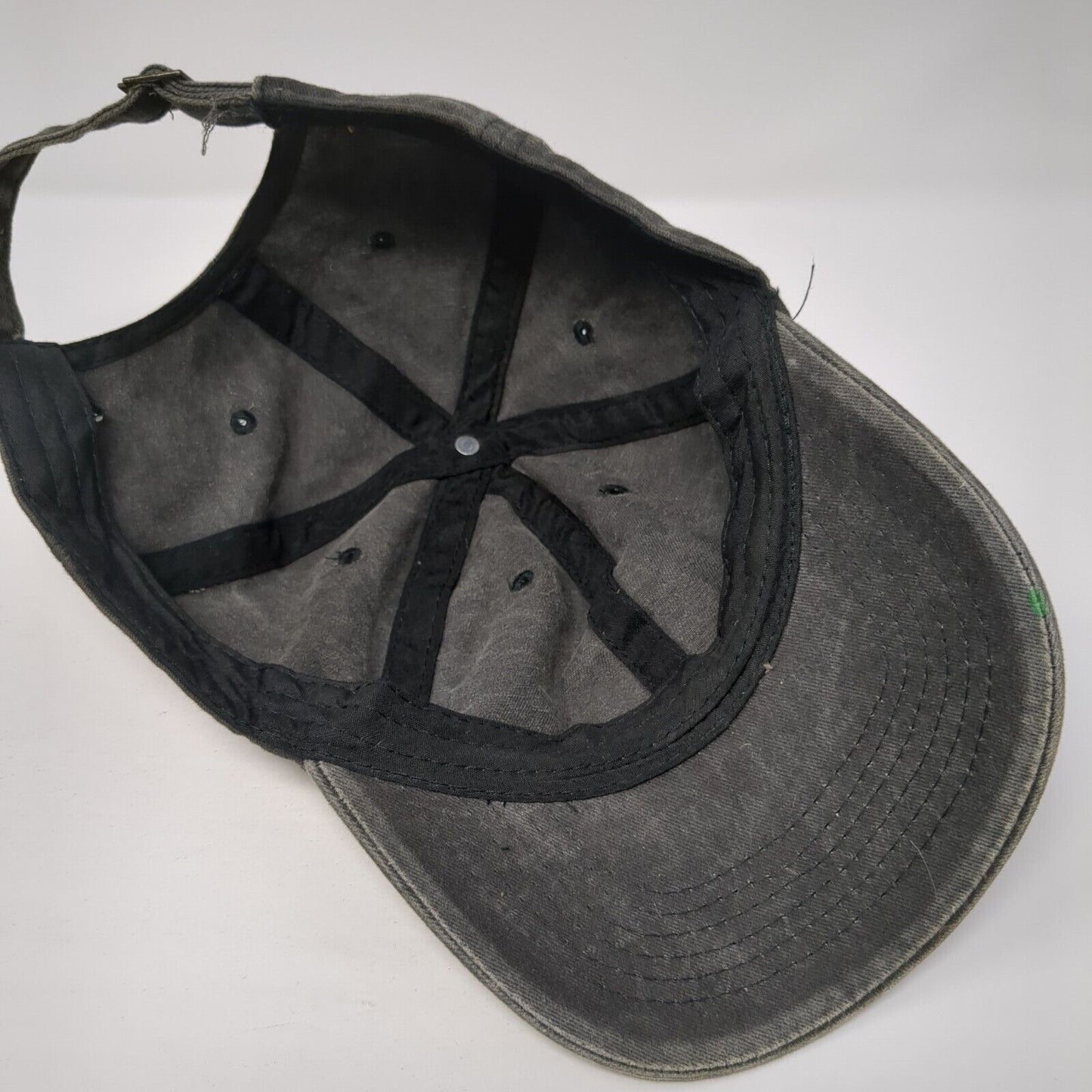 WDW5 Slideback Hat Gray One Size Adjustable Solid 6 Panel Vent Holes