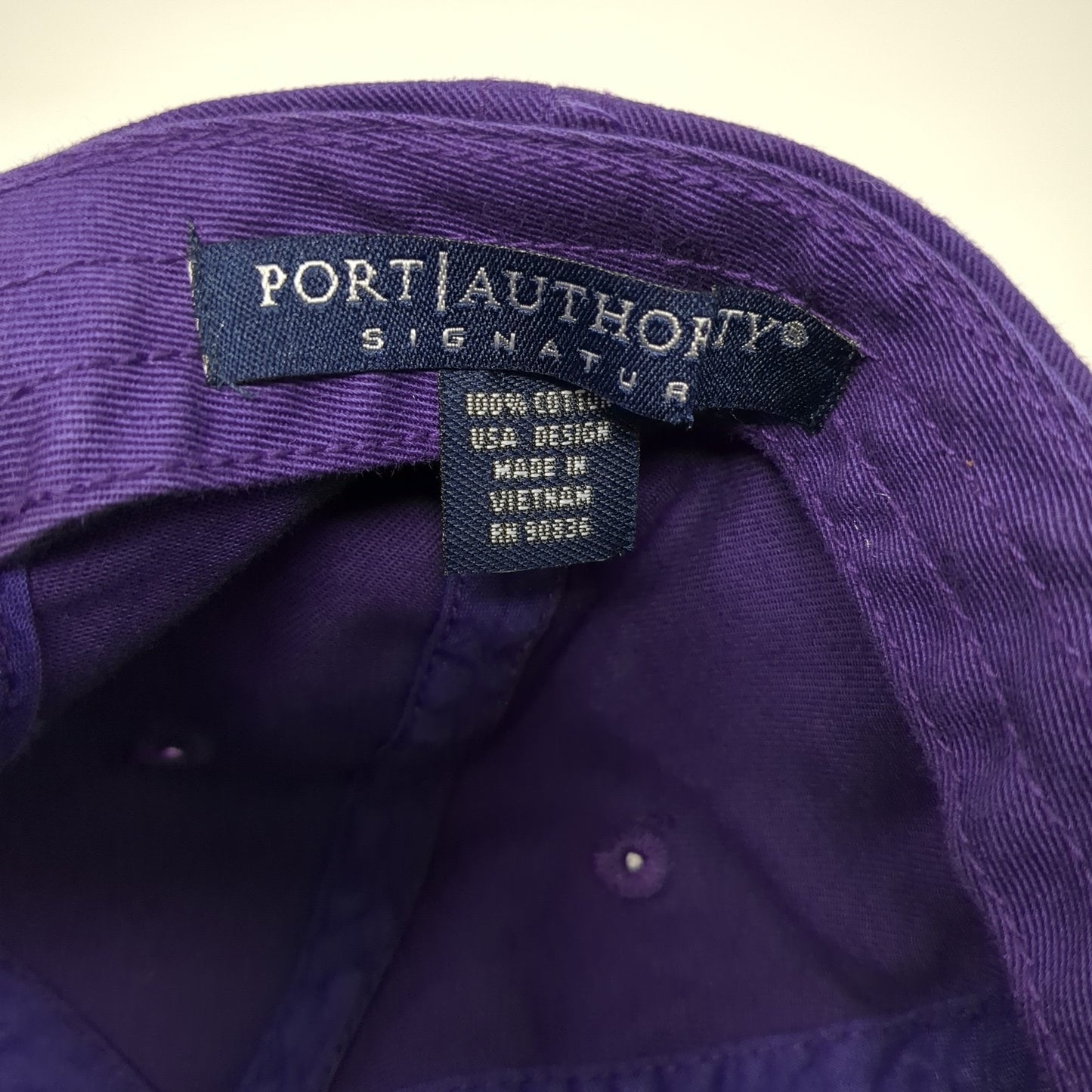Port Authority Strapback Hat Purple One Size Embroidered Adjustable