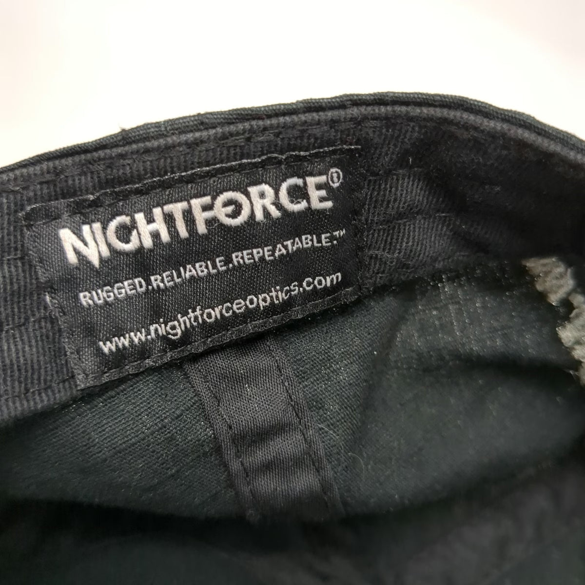 Nightforce Precision Optics Baseball Cap Black Gray One Size Strapback Hat