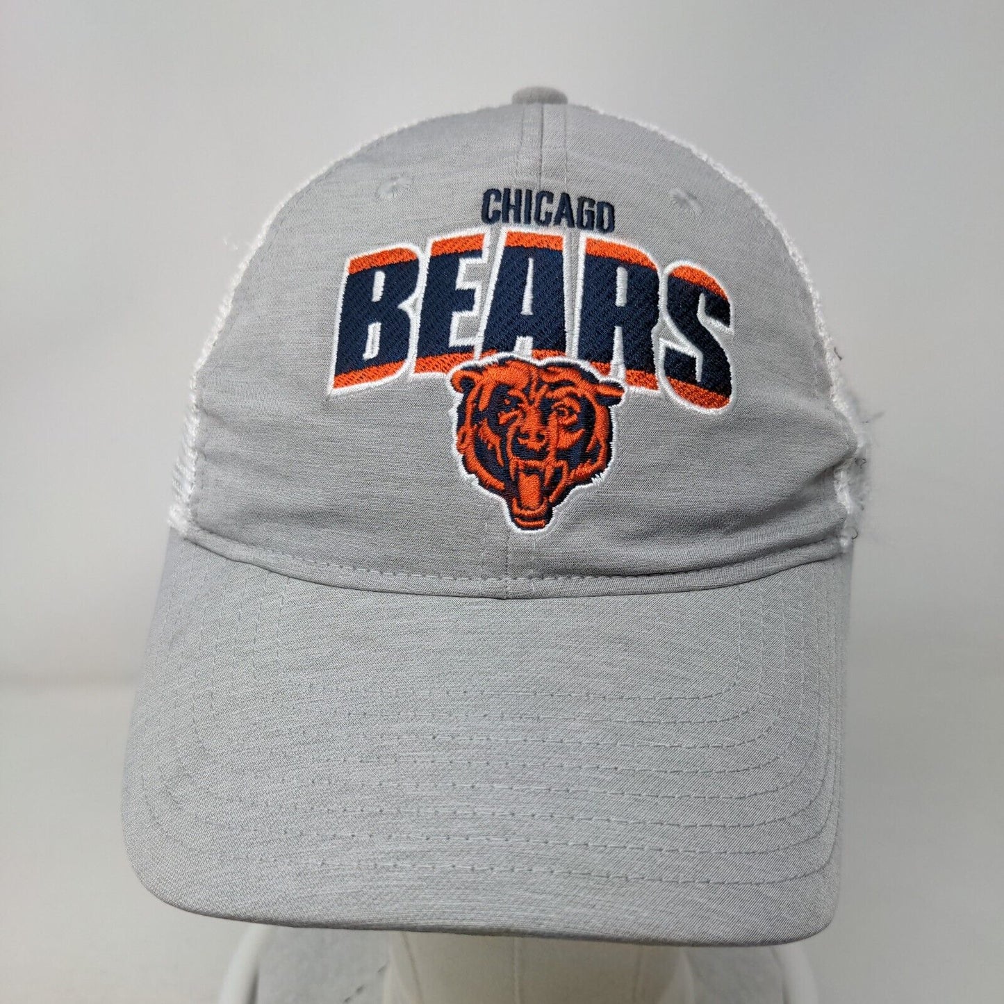Chicago Bears Snapback Mesh Back Hat Gray Embroidered Logo NFL Adjustable