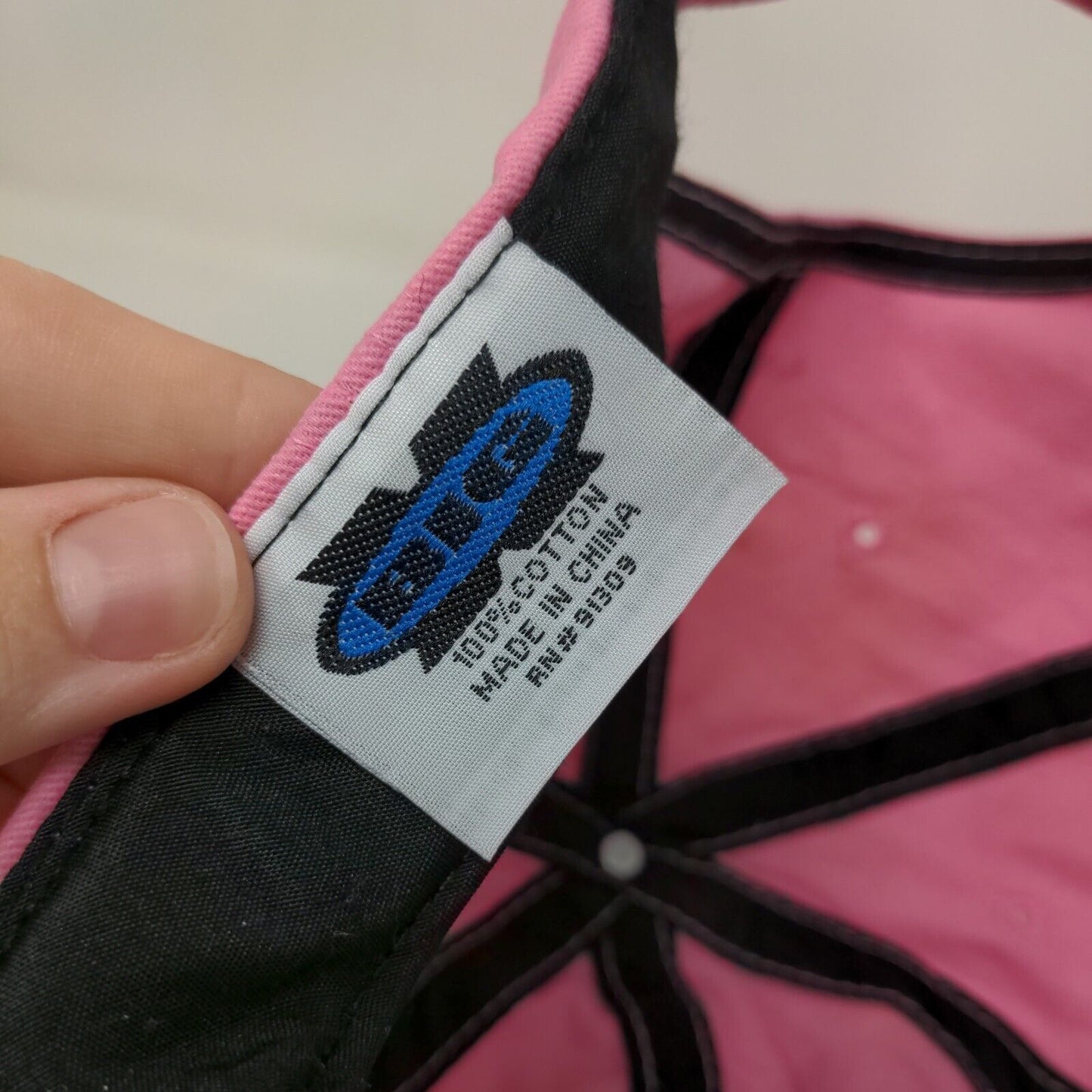 Big X Slideback Hat Pink One Size Adjustable 6 Panel Vent Holes Blank