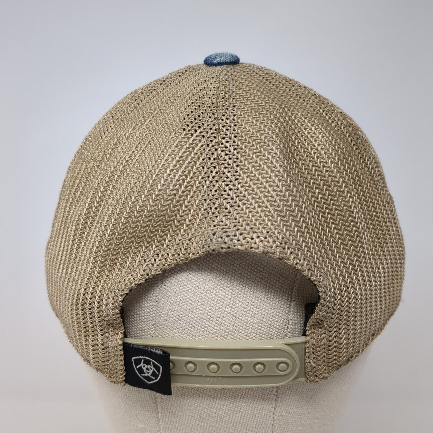 Ariat Patch Snapback Rope Trucker Hat Multi One Size Mesh Back Denim