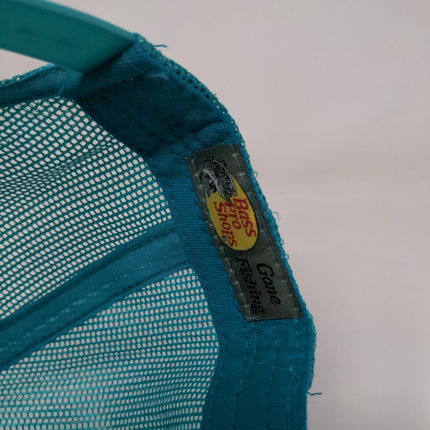Bass Pro Shops Snapback Trucker Hat Blue OSFM Gone Fishing Mesh Back
