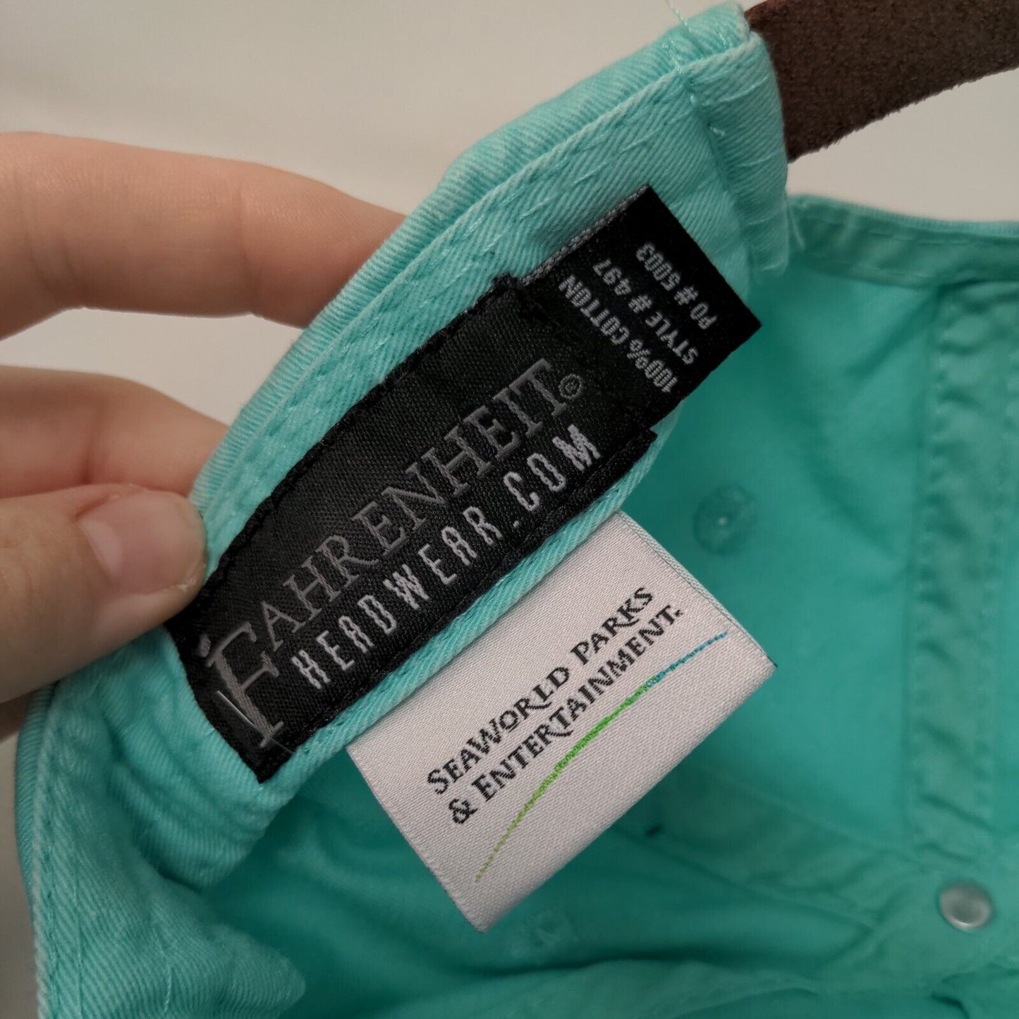 Adventure Island 2022 Slideback Hat Greenish-Blue One Size Fahrenheit