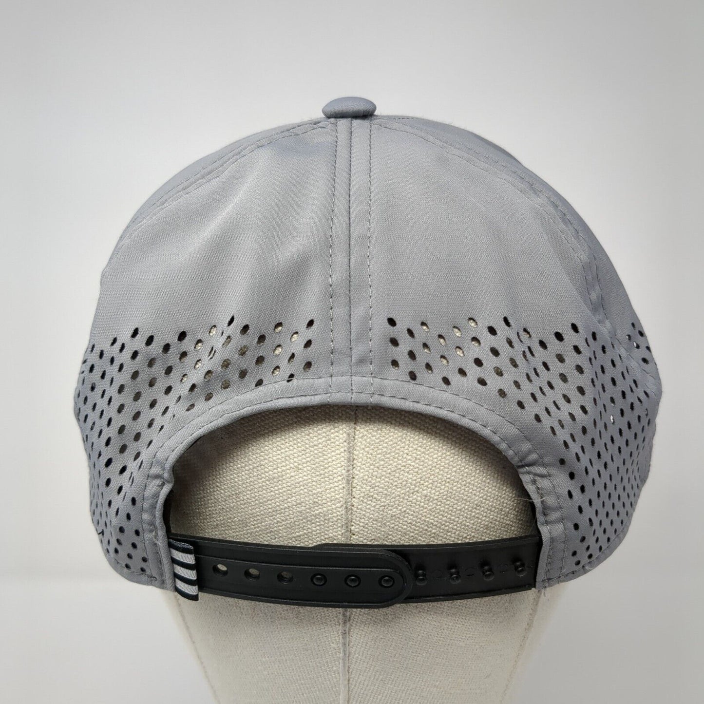 Adidas Trefoil Snapback Hat Gray One Size Solid Adjustable Perforated