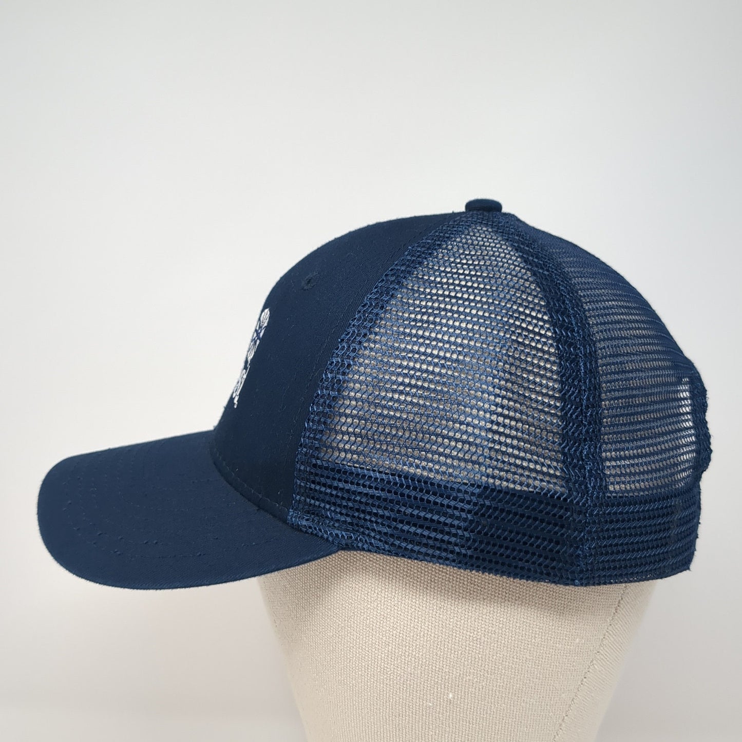 Bank Midwest Snapback Trucker Hat Blue One Size Mesh Back Adjustable