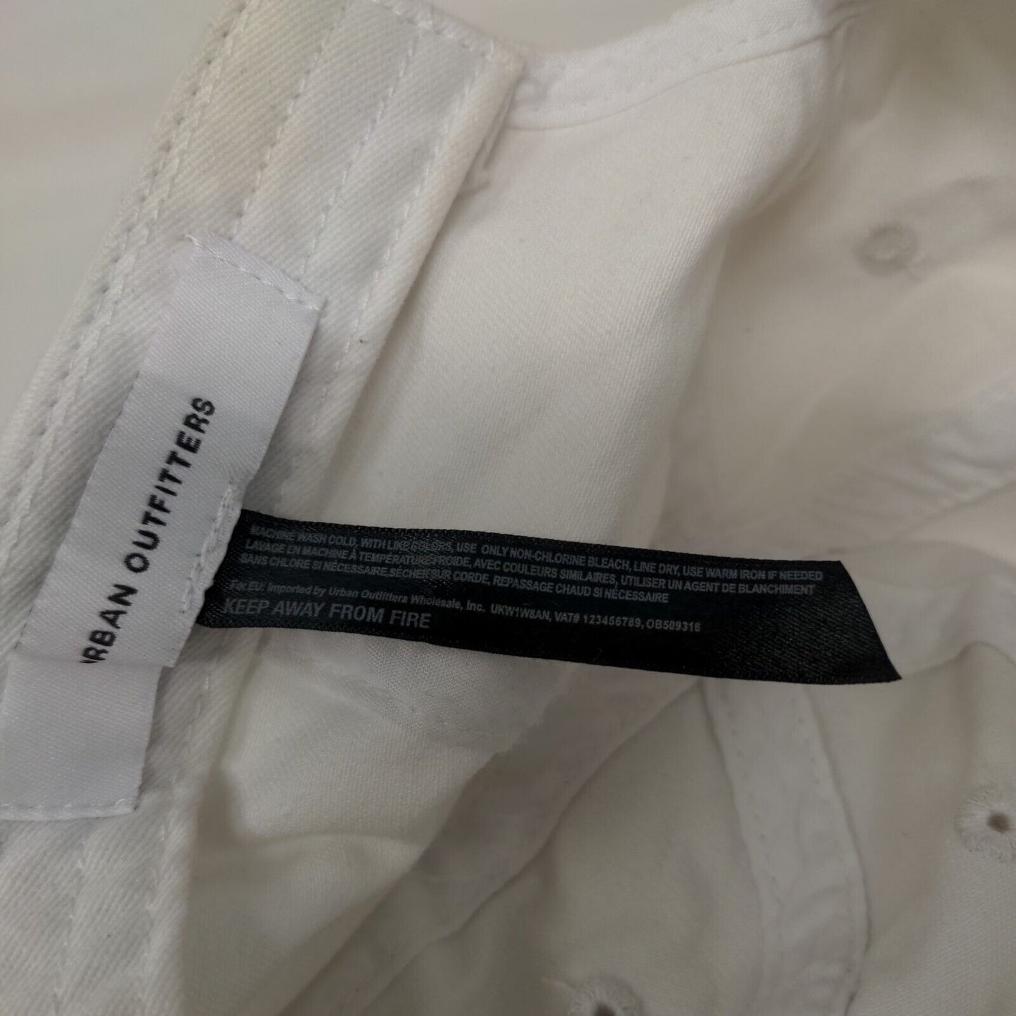 Urban Outfitters Slideback Hat White One Size Adjustable 6 Panel Blank