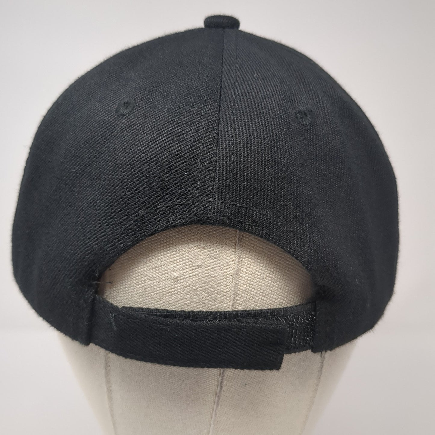 Unbranded Strapback Hat Solid Black One Size Adjustable Casual Blank