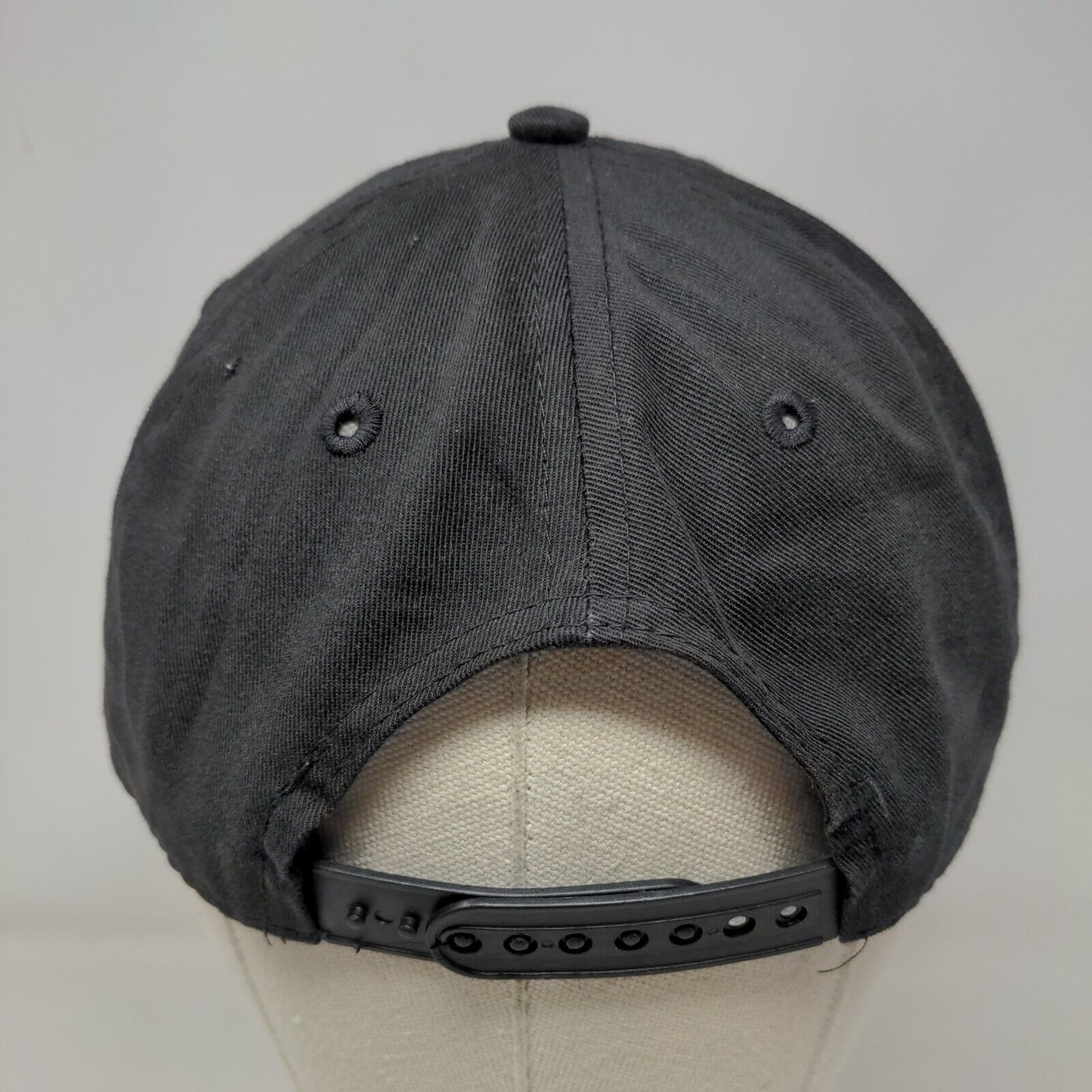 Backwoods Shine Snapback Hat Black One Size Adjustable Solid 6 Panel