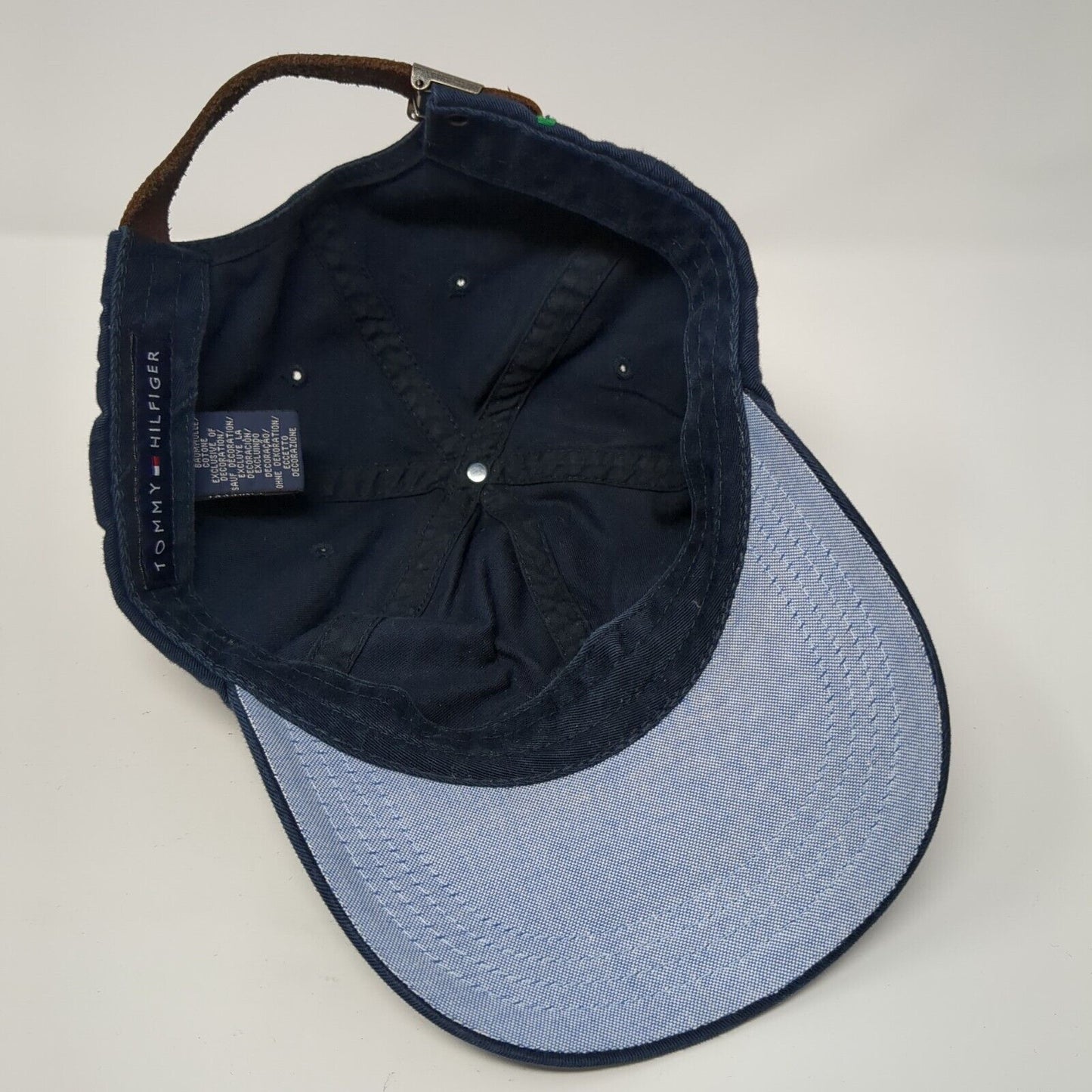 Tommy Hilfiger Slideback Hat Blue One Size Adjustable Embroidered 6 Panel Cotton