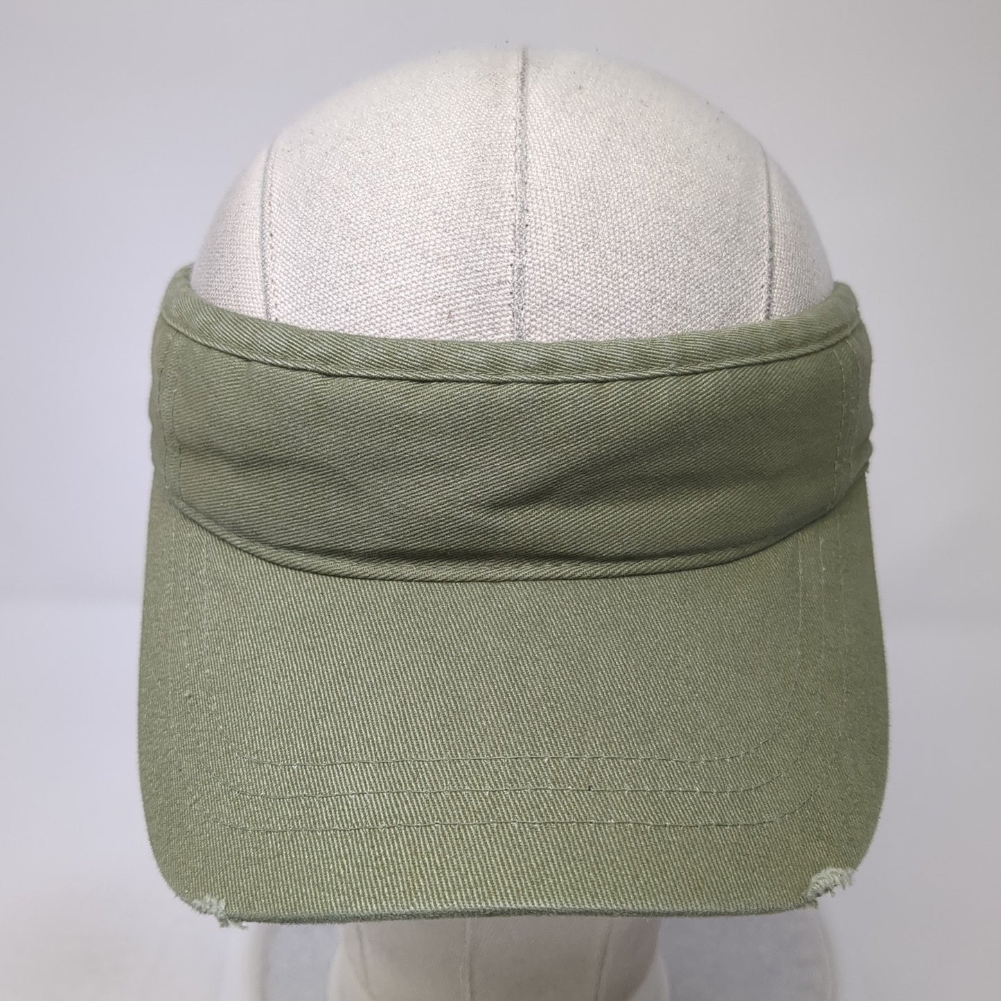 Unbranded Strapback Visor Hat Solid Green One Size Outdoor Adjustable Blank