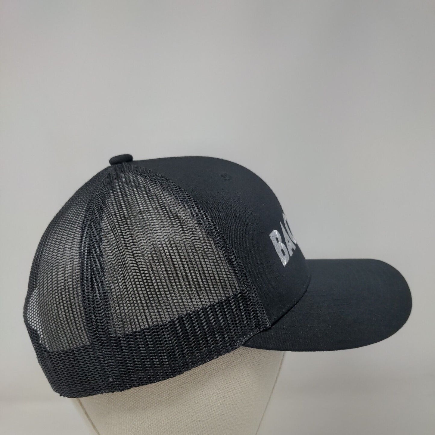 Bacardi Snapback Trucker Hat Black One Size Embroidered Mesh Back