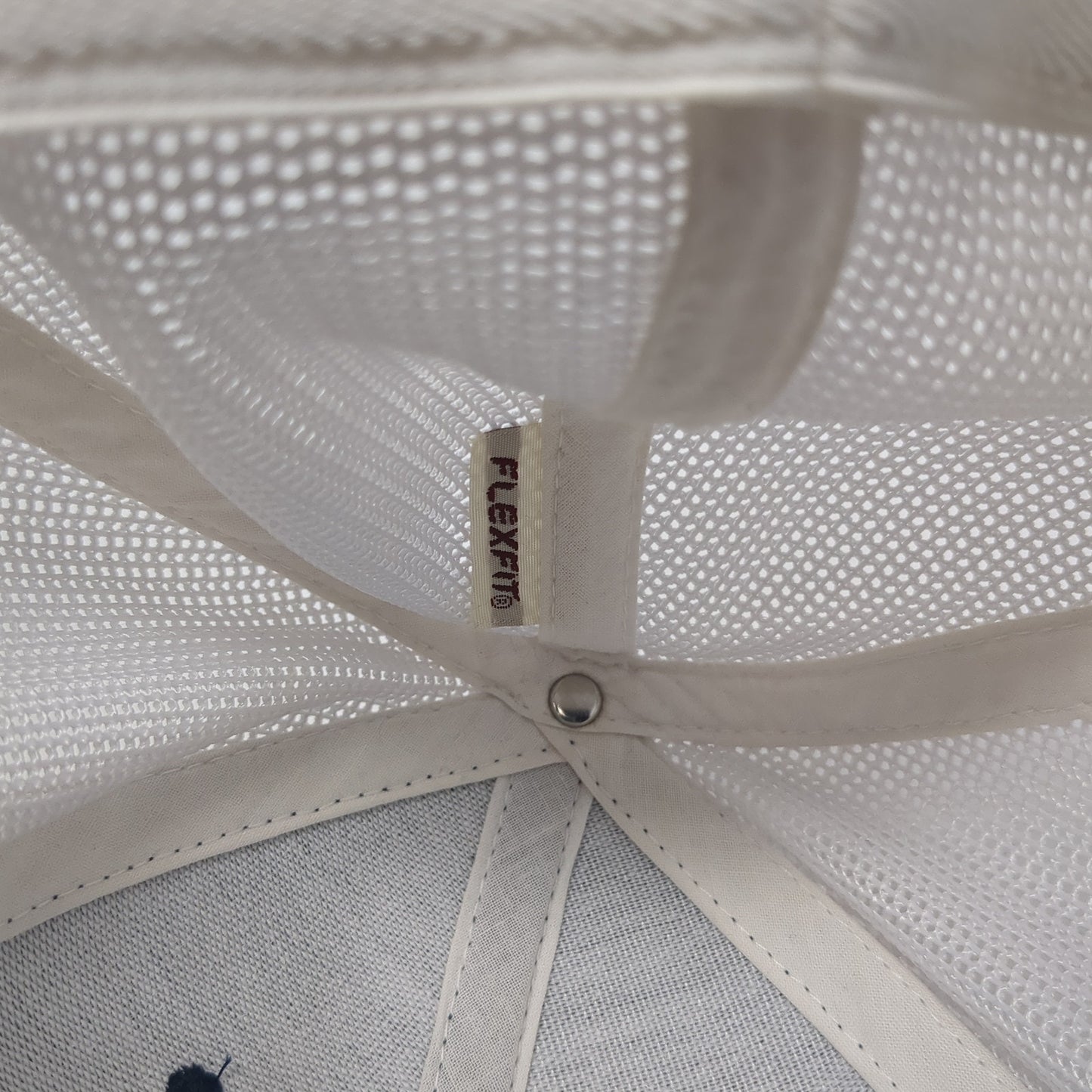 Columbia Logo Fitted Mesh Back Trucker Hat Blue One Size Flexfit Outdoor