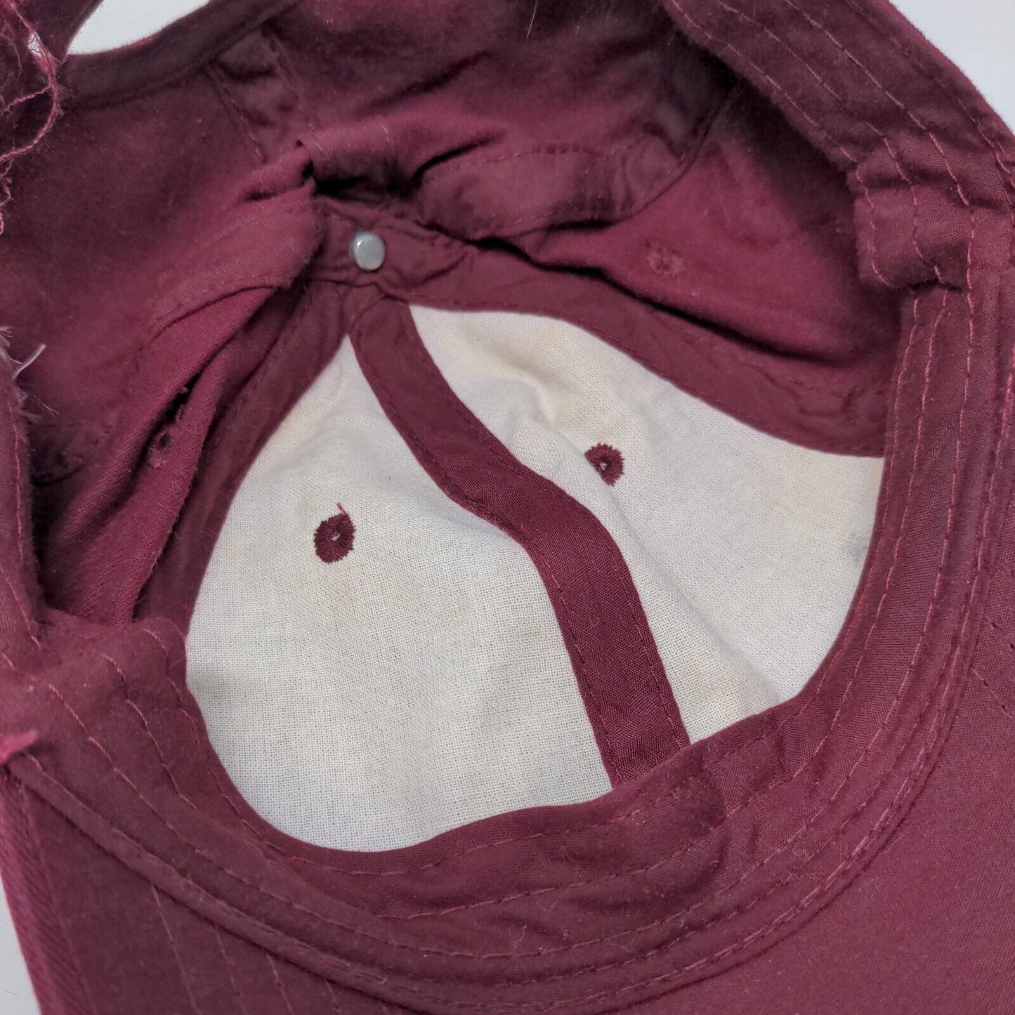 Unbranded Strapback Hat Red Burgundy One Size Adjustable Solid Blank